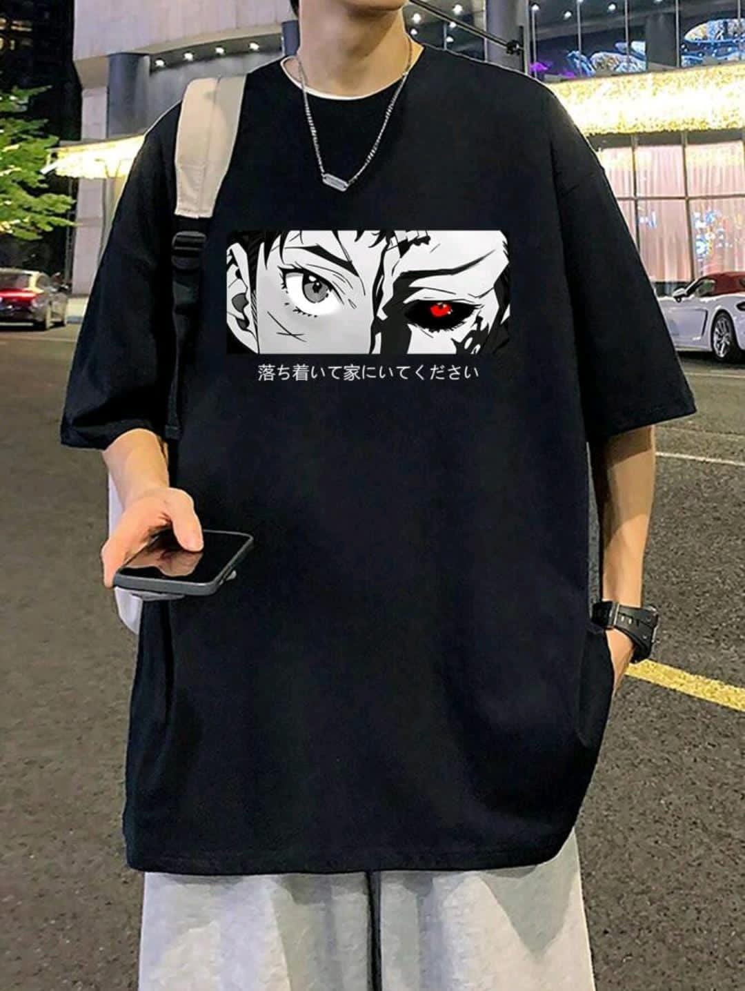 Manfinity Dauomo T-shirt À Col Rond Imprimé Personnages De Dessins Animés Pour Homme