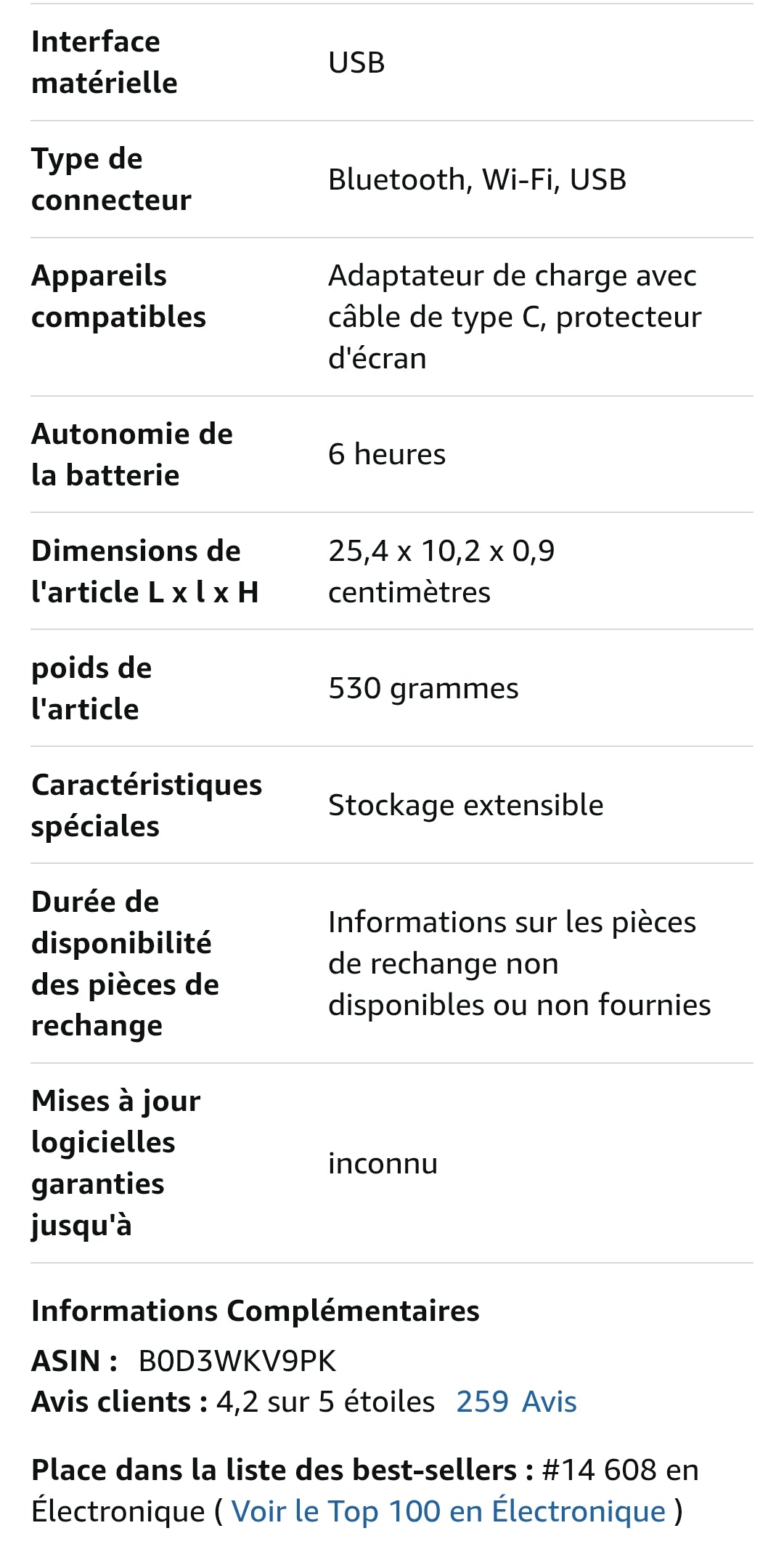 Tablette 10,1 pouces Android 14, certifiée GMS (2024), Octa Core avec étui, 10 Go de RAM, 64 Go de ROM, 1 To d'extension, 6 000 mAh, charge rapide, Wi-Fi, Bluetooth 5.0, FM, GPS (bleu)
