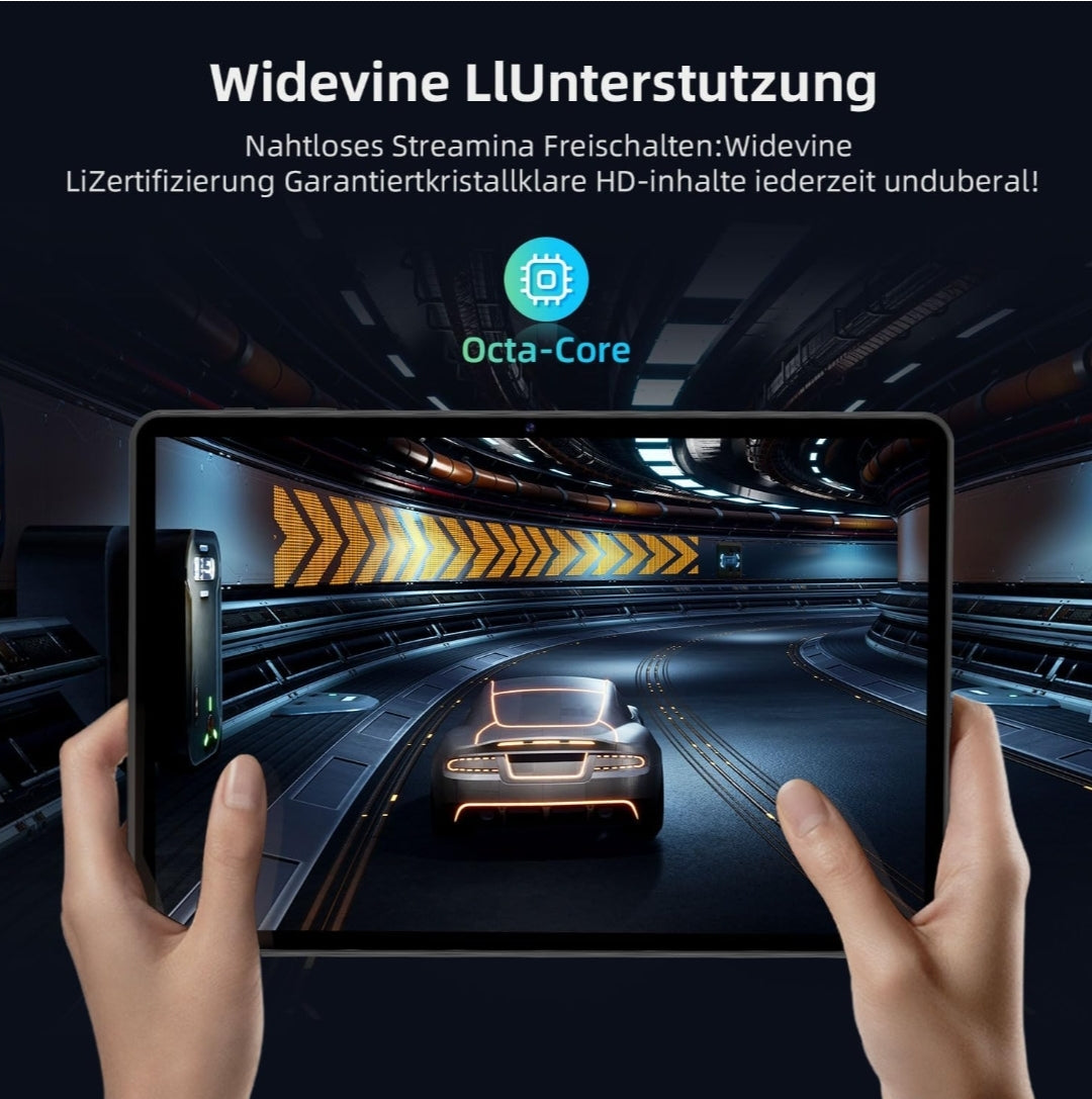 Tablette 10,1 pouces Android 14, certifiée GMS (2024), Octa Core avec étui, 10 Go de RAM, 64 Go de ROM, 1 To d'extension, 6 000 mAh, charge rapide, Wi-Fi, Bluetooth 5.0, FM, GPS (bleu)