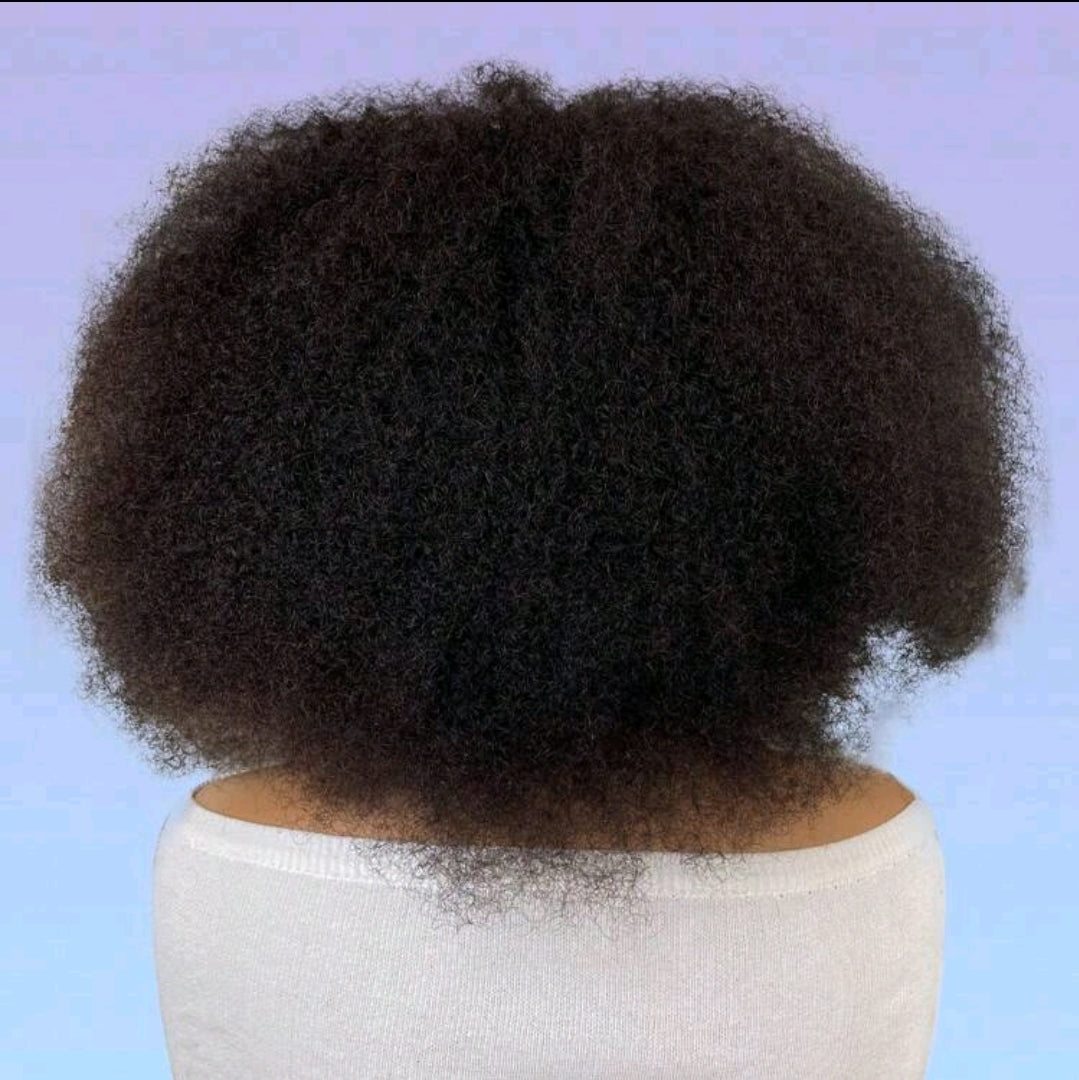 Perruque postiches cheveux humains frisés afro crépus, densité de 150%, couleur noire naturelle, fabriquée à la machine 10 inch