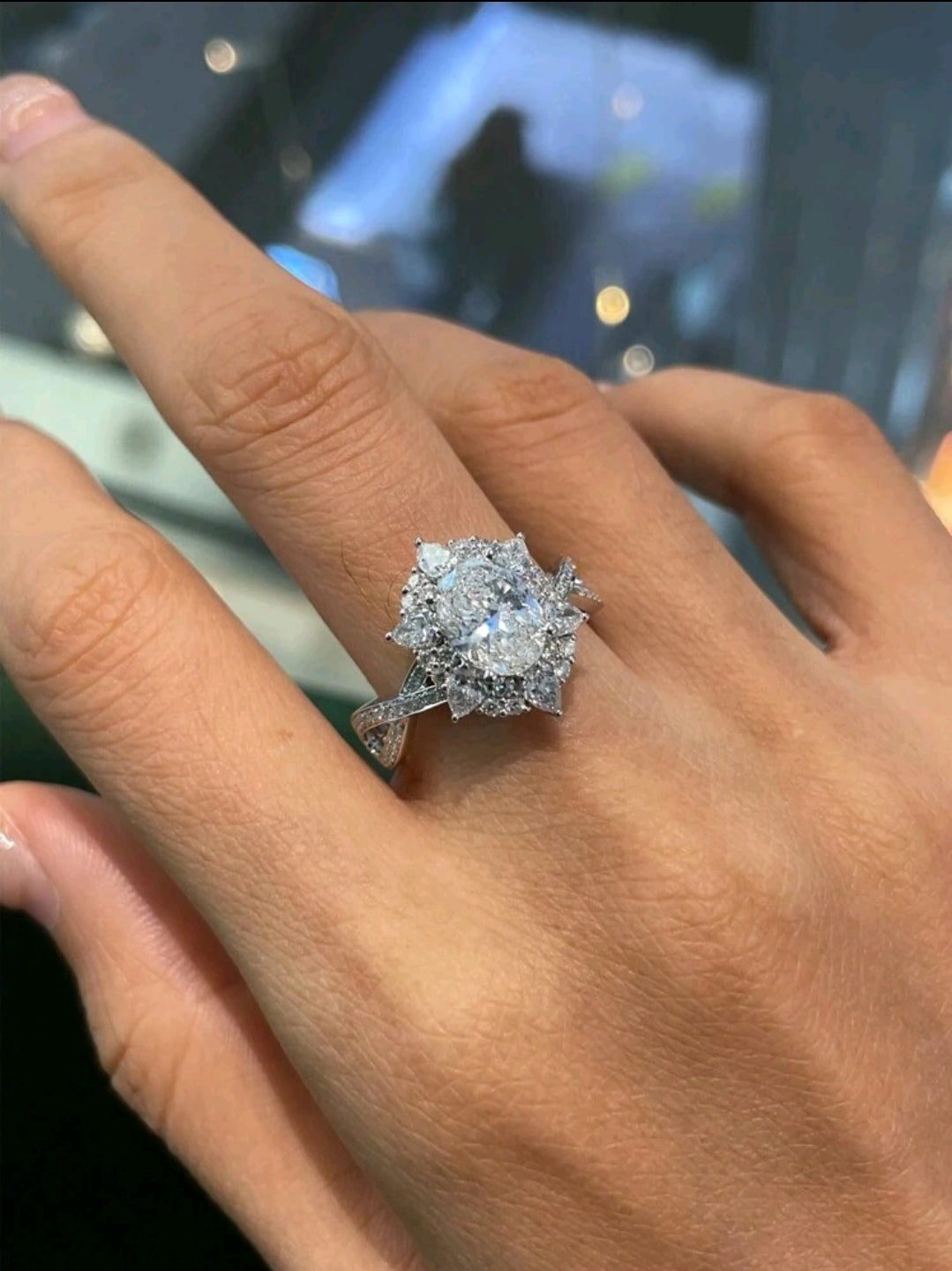 1 pièce Bague de qualité pour femme, élégante et magnifique demi-ensemble de bague croisée, environ 4,2 g en argent sterling.