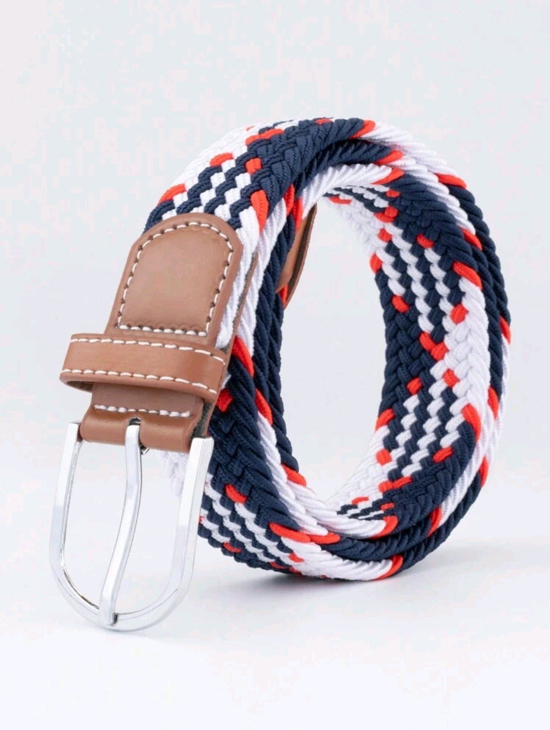 1 pièce Ceinture tressée élastique pour homme, ceinture sans trous pour les affaires