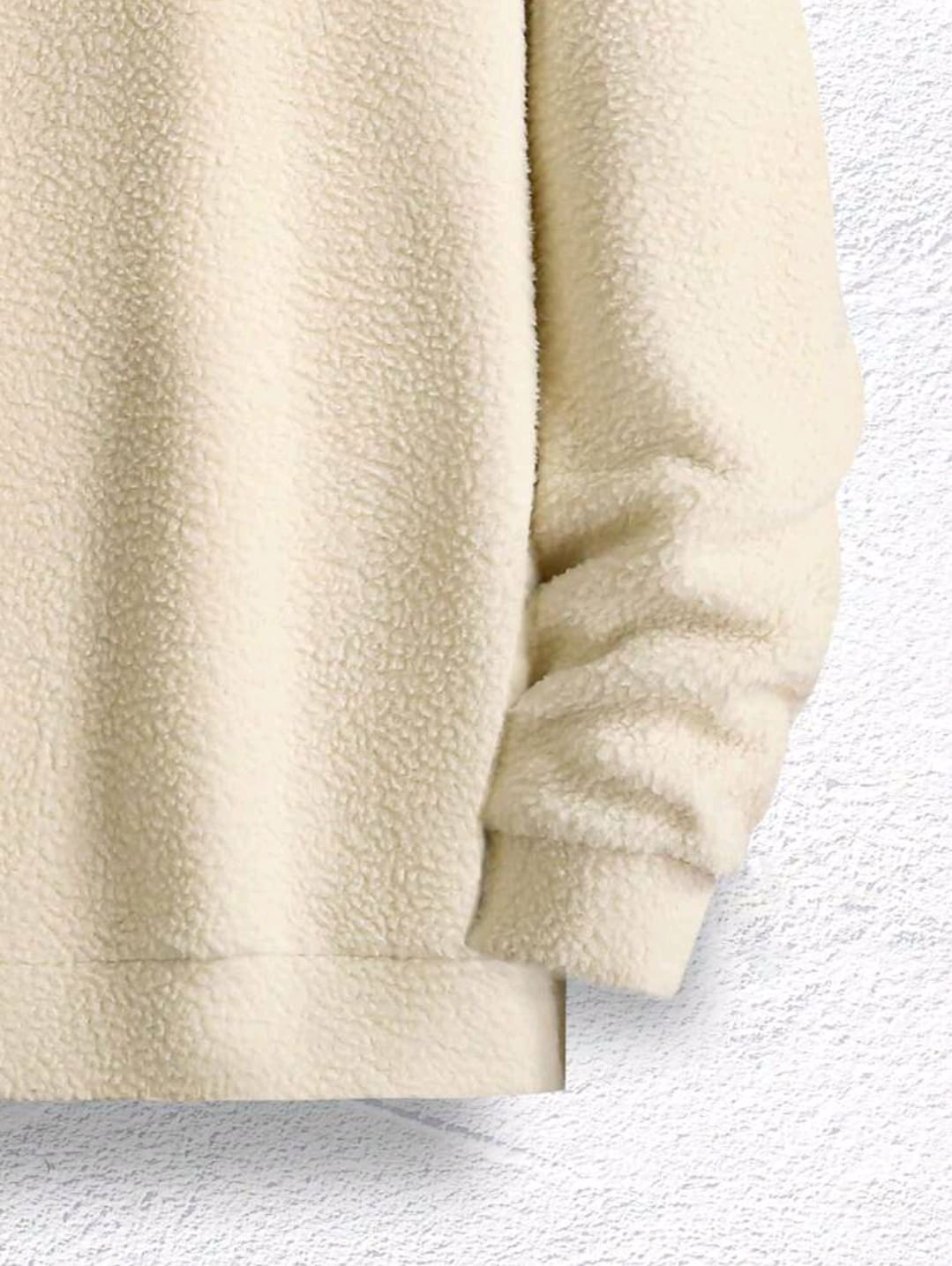 Manfinity Homme Sweat À Capuche En Peluche Pour Hommes, Avec Demi-fermeture Éclair, Lettre Brodée Et Épaule Tombante