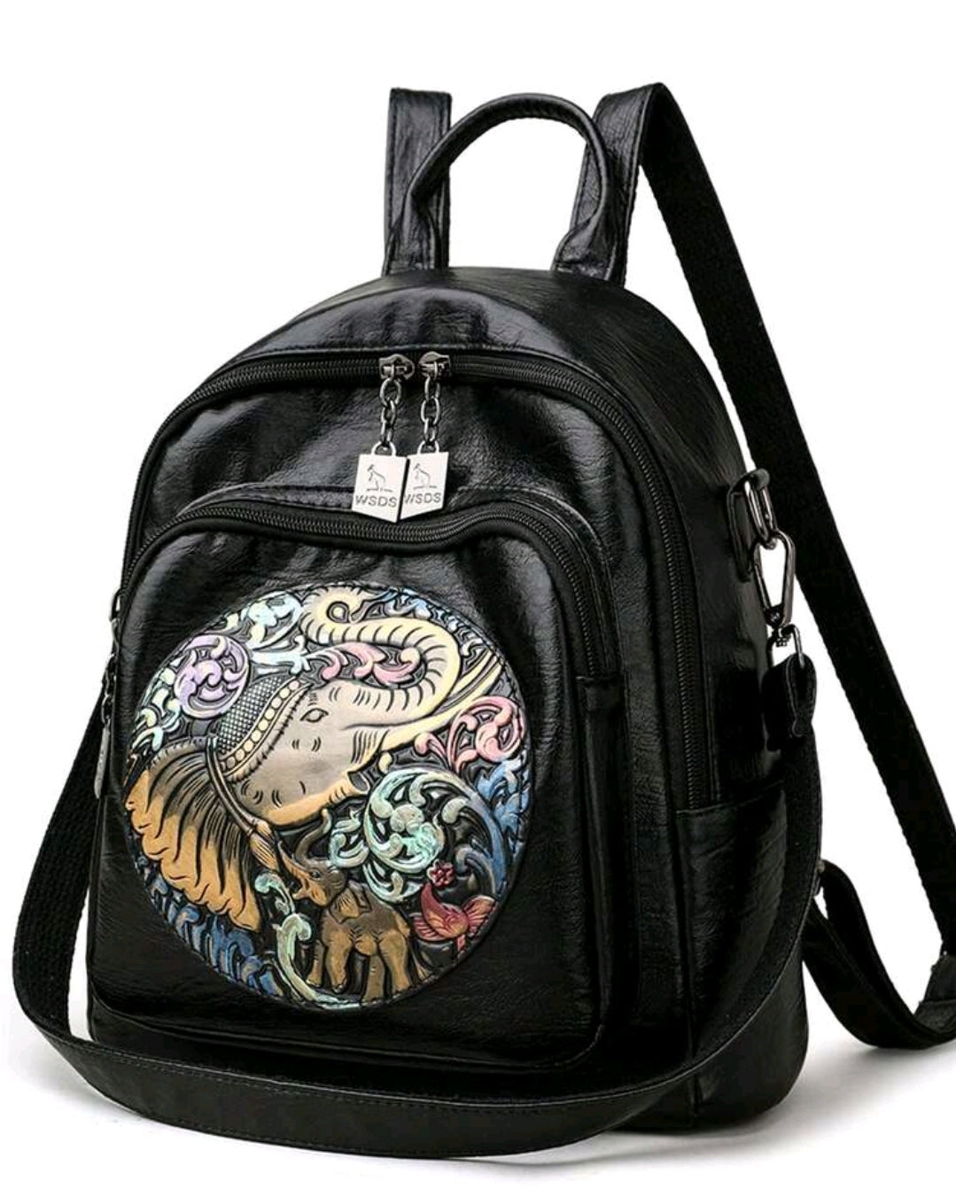 2025 Sacs à dos avec imprimé éléphant, sacs à dos en cuir de haute qualité de couleur unie, marque de luxe pour femmes, sacs de voyage Mochilas
