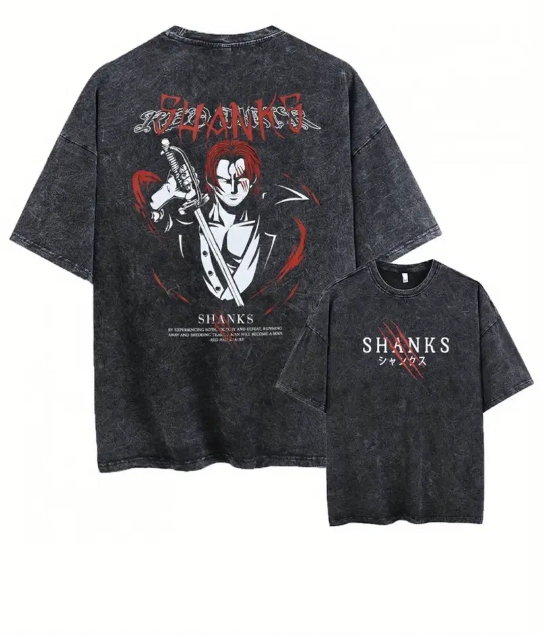 T-shirt de Mode Urbaine pour Hommes - Tee-shirt Graphique Rétro Lavé avec Imprimé Personnage de Dessin Animé, Style Harajuku