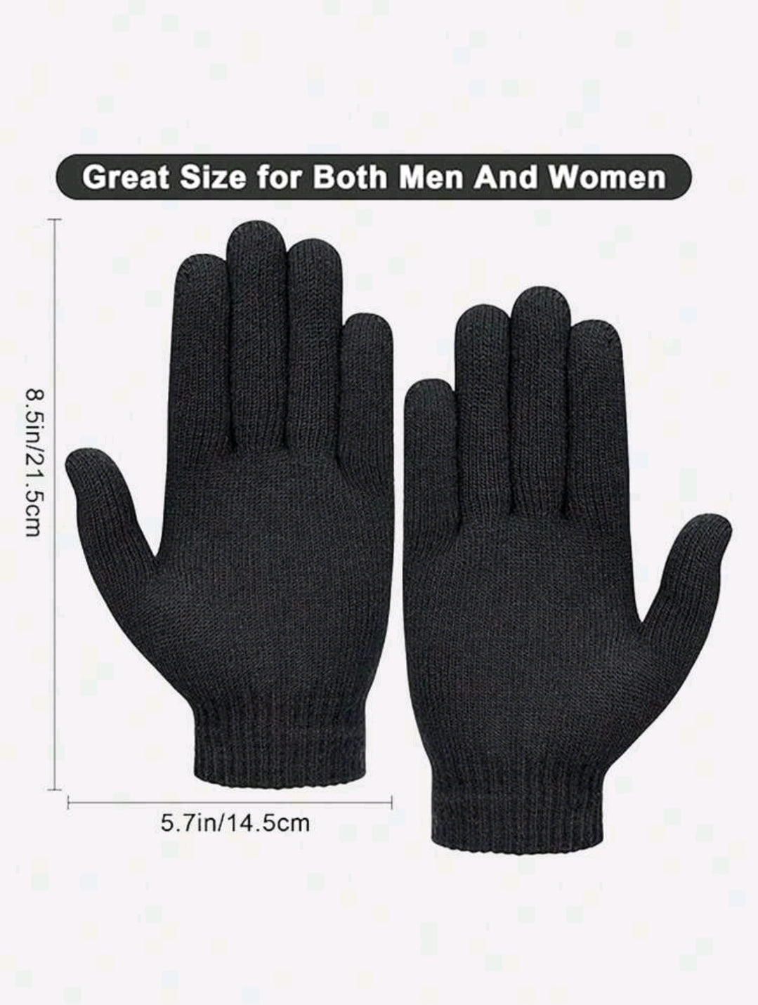 3 paires/Gants magiques d'hiver unisexes, gants tricotés pour adultes, gants tricotés chauds et extensibles pour hommes