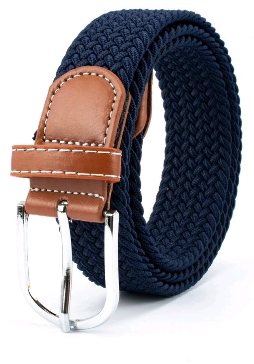 1 pièce Ceinture tressée élastique pour homme, ceinture sans trous pour les affaires