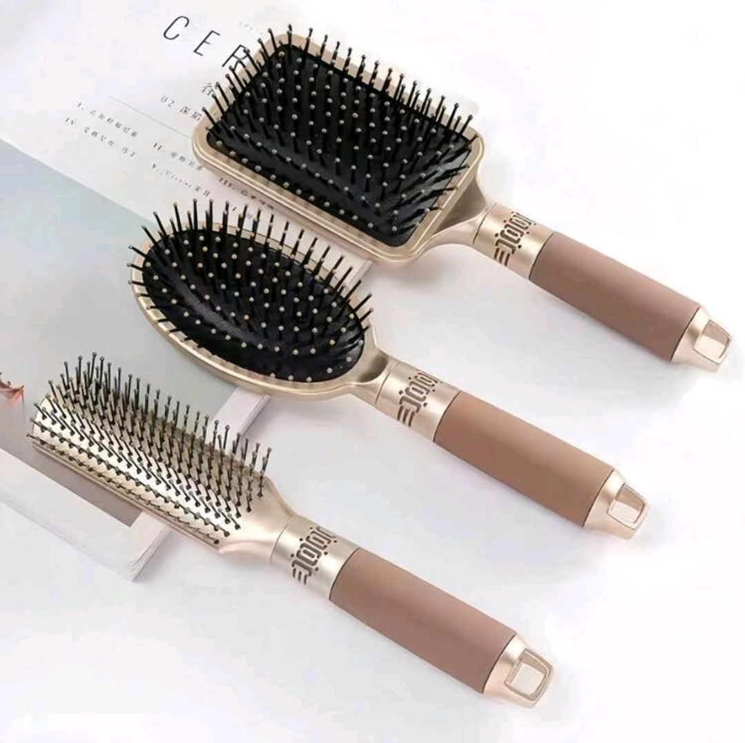 3 pièces Ensemble brosse et peigne Brosse plate Brosse lissante pour cheveux pour hommes et femmes, cheveux mouillés