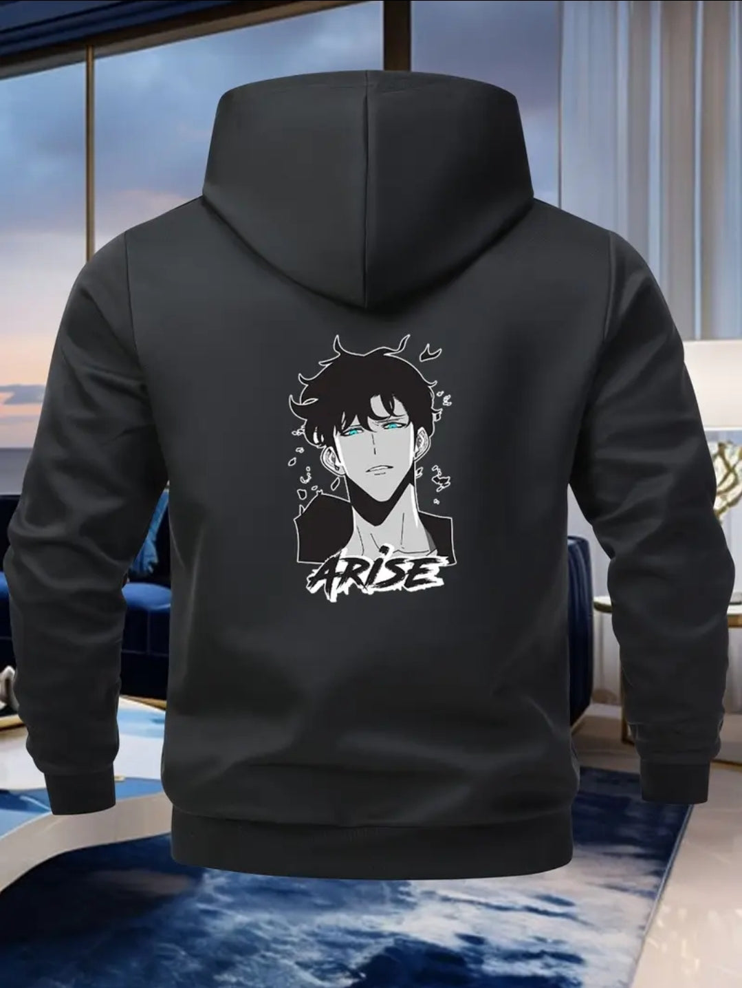 Veste à Capuche Décontractée pour Homme avec Imprimé Graphique d'Anime
