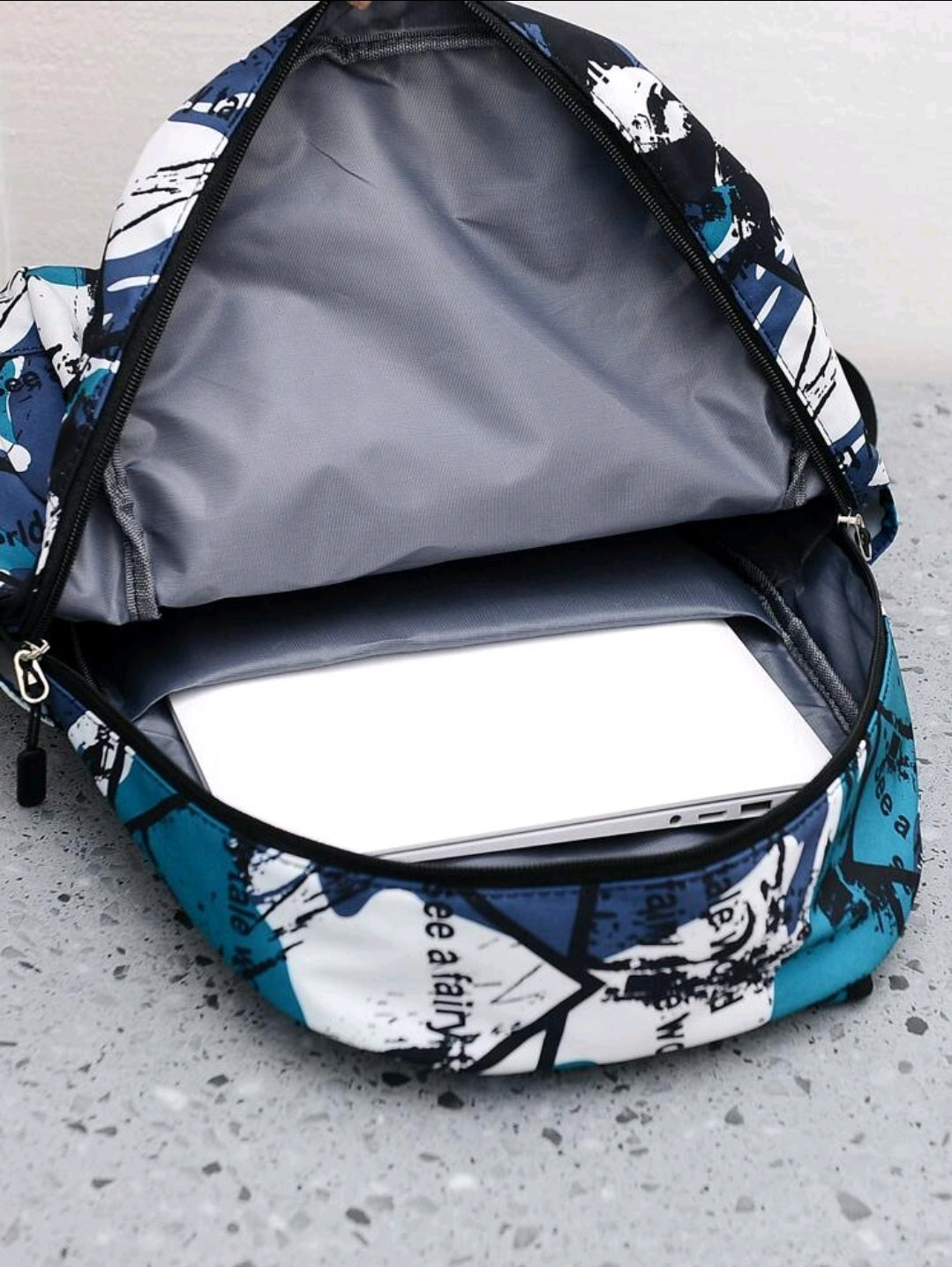 Sac à dos pliable de grande capacité de 15 pouces pour hommes avec blocs de couleurs