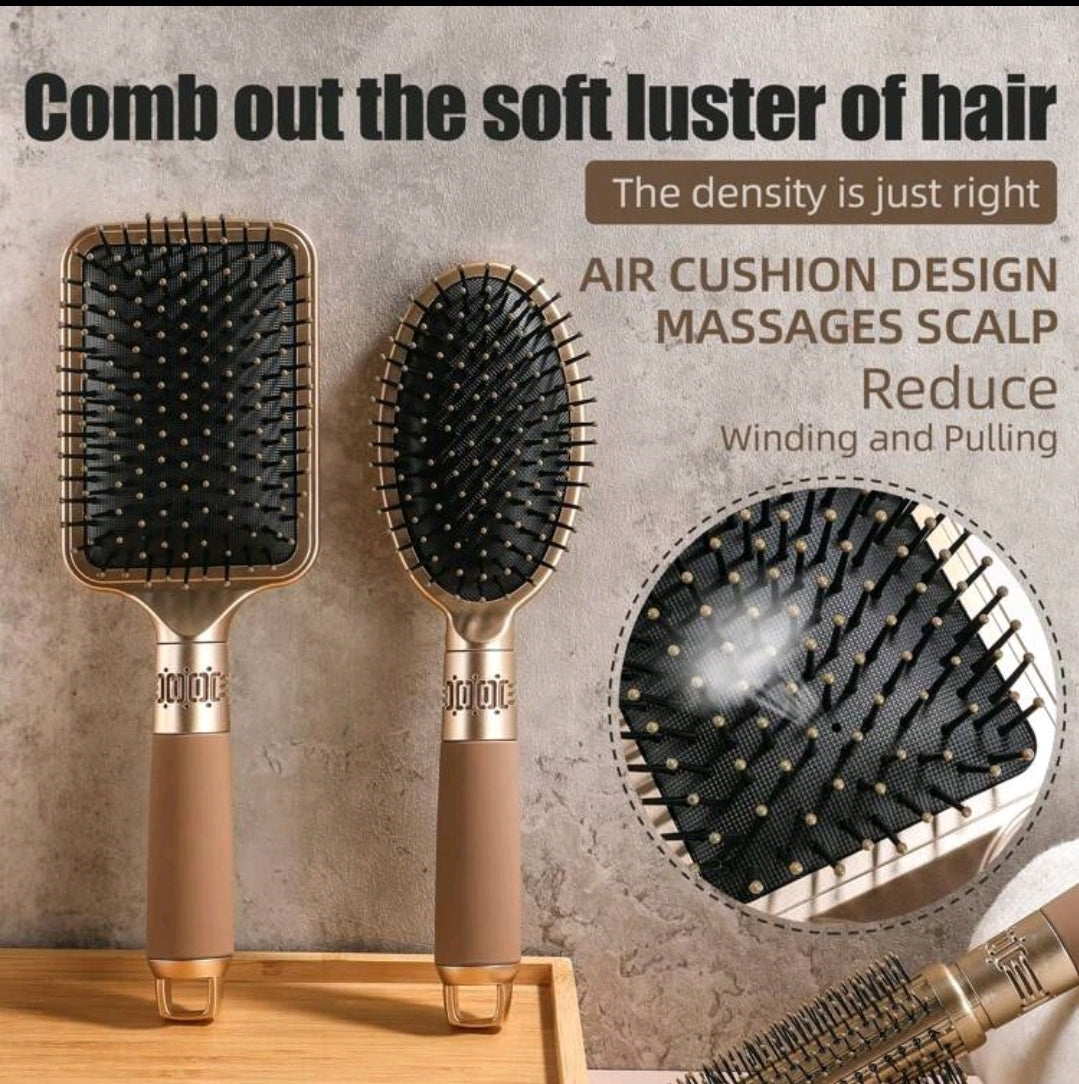 3 pièces Ensemble brosse et peigne Brosse plate Brosse lissante pour cheveux pour hommes et femmes, cheveux mouillés