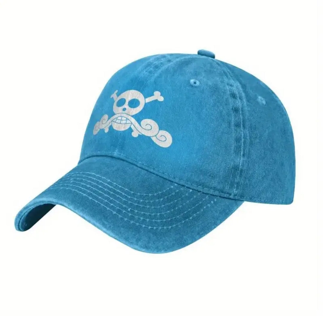 Casquette de baseball délavée et usée pour Ace de One Piece Gol D.Roger