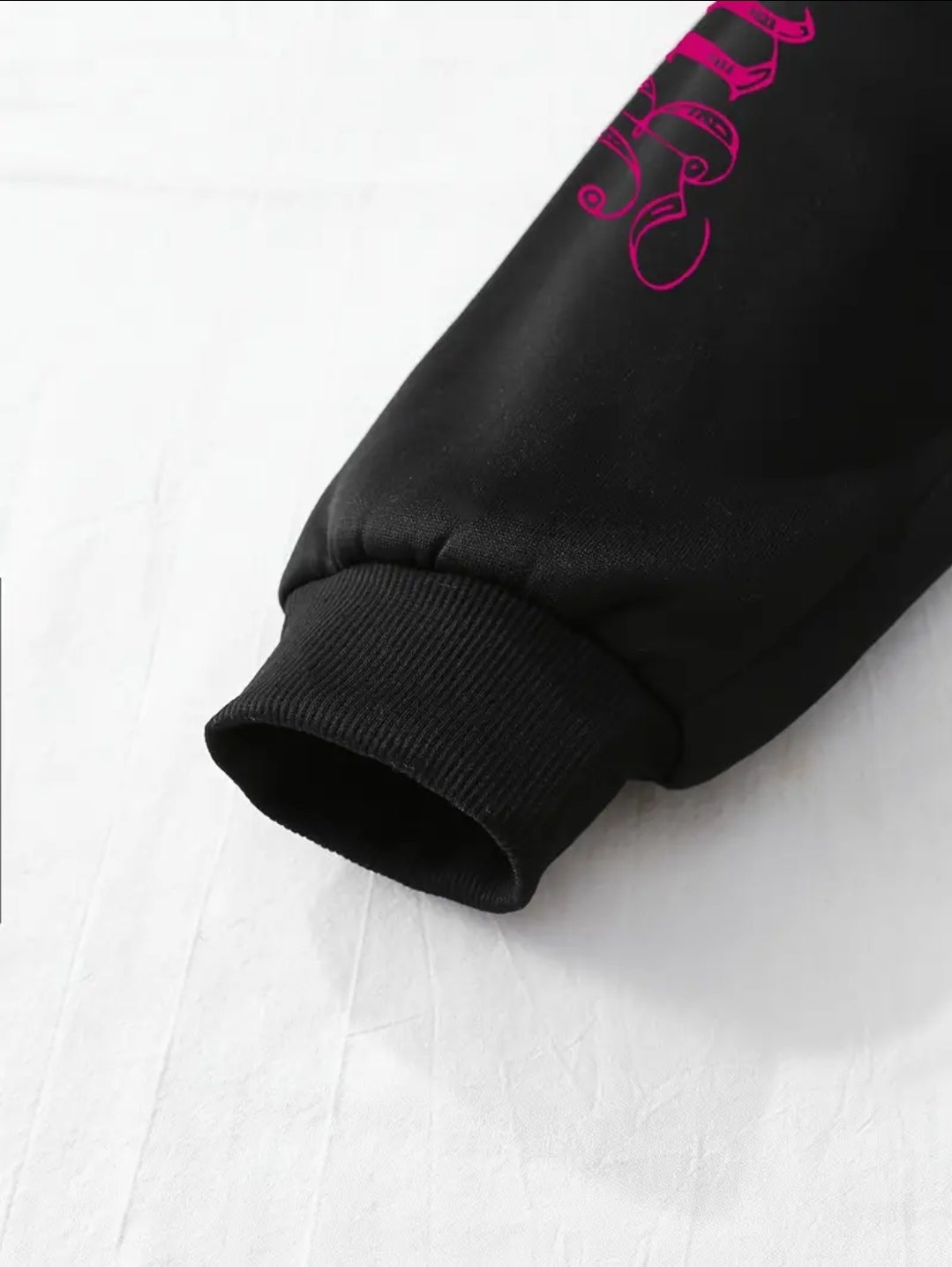 Sweatshirt à capuche avec poches latérales imprimées papillon & lettre, manches longues décontractées
