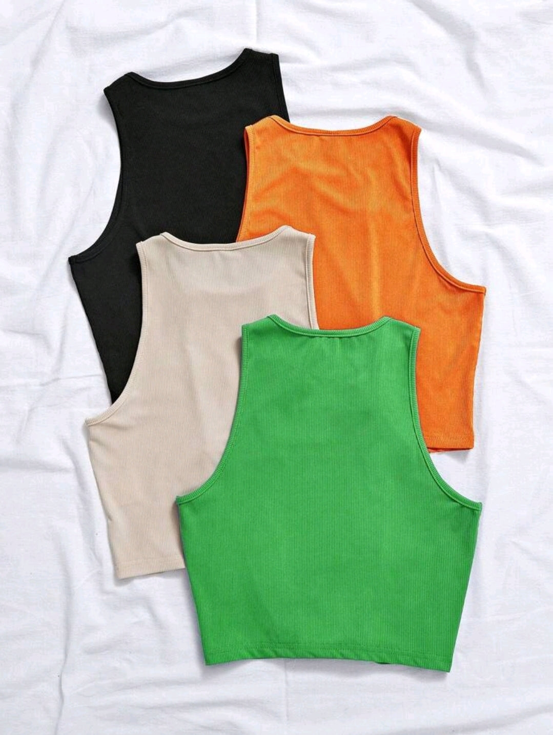 Chiquease Débardeur casual polyvalent à col rond de couleur unie pour femmes