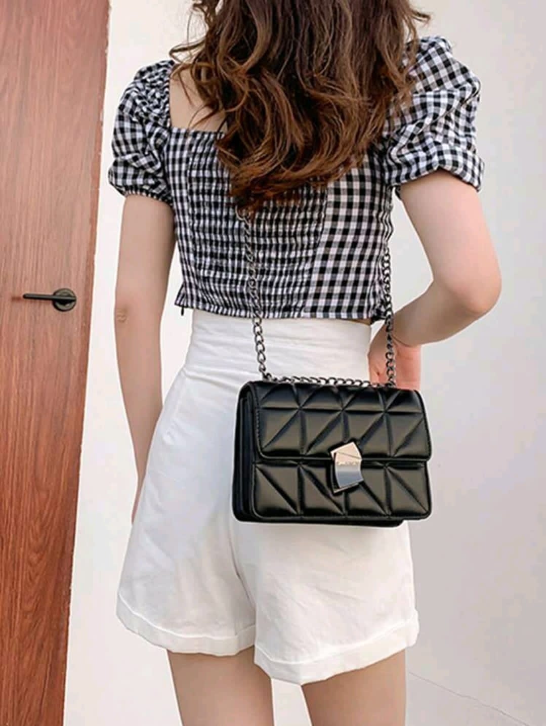 Dedoo Élégant sac à bandoulière pour femme avec chaîne, sac à bandoulière en PU matelassé