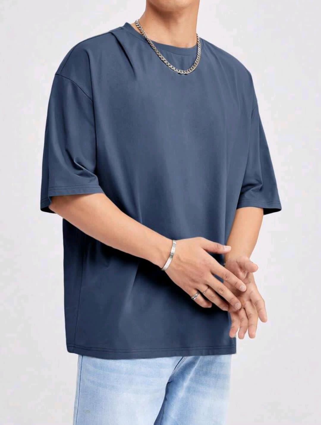 Manfinity UrbanChill T-shirt oversize à épaules tombantes pour hommes, unicolore