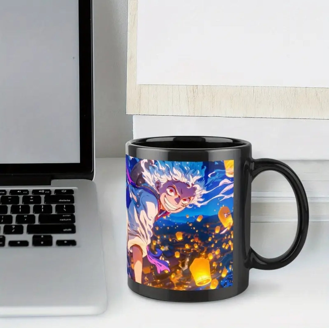 1 tasse en céramique isolée d'inspiration animée de 11 oz - Designer