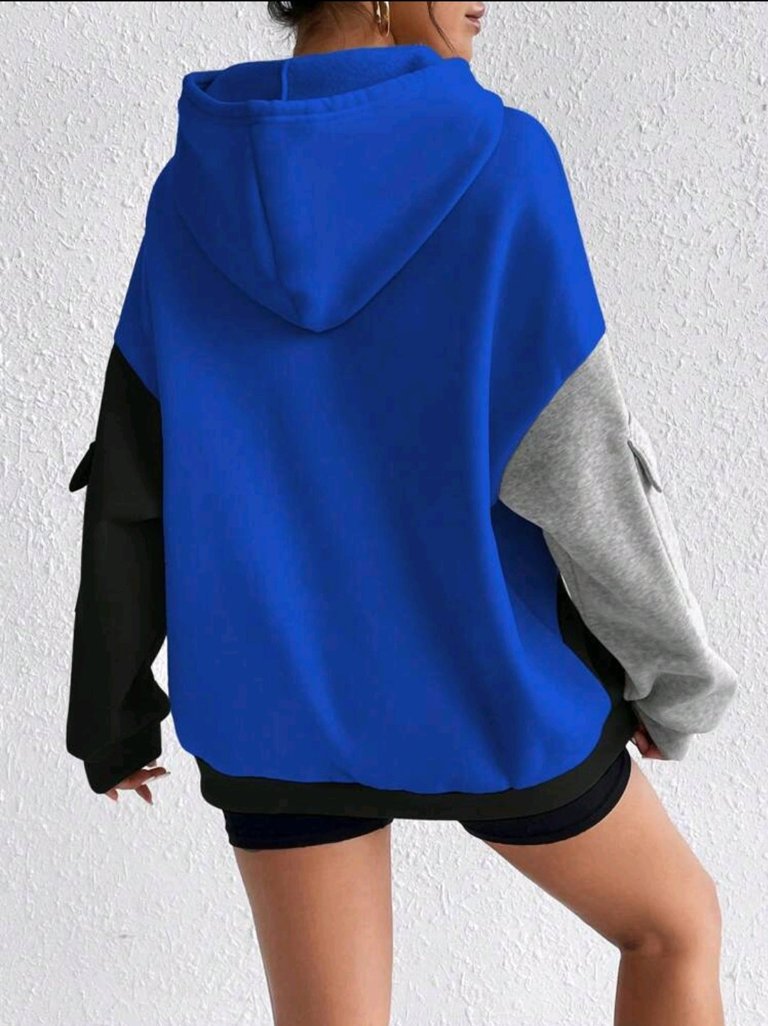 Flirla Sweat-shirt à capuche casual avec cordon de serrage