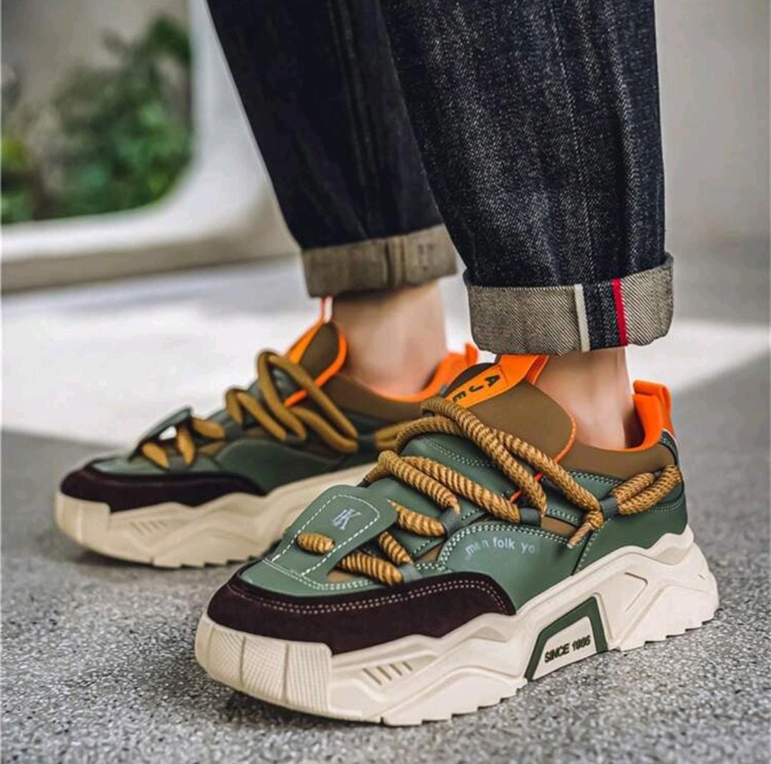 Nouvelles Baskets à semelle épaisse et Épais 2024, chaussures de sport outdoor pour hommes