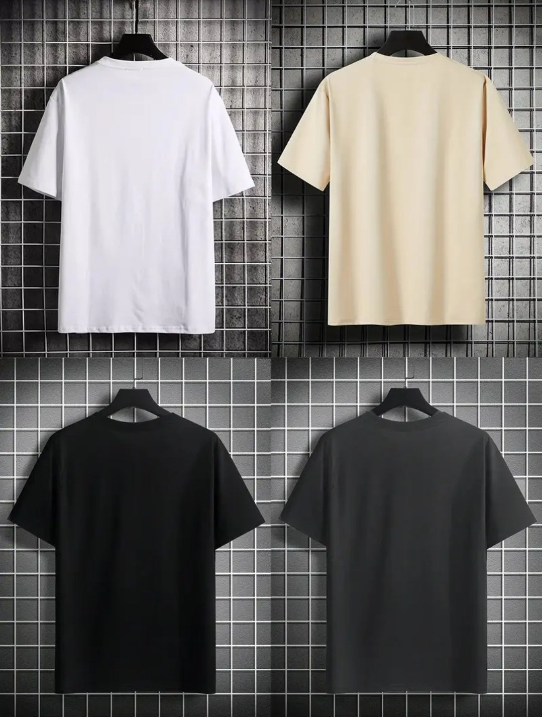 4pcs T-Shirts Classiques pour Hommes OBM à Manches Courtes - Respirants, Polyvalents pour Tous les Jours