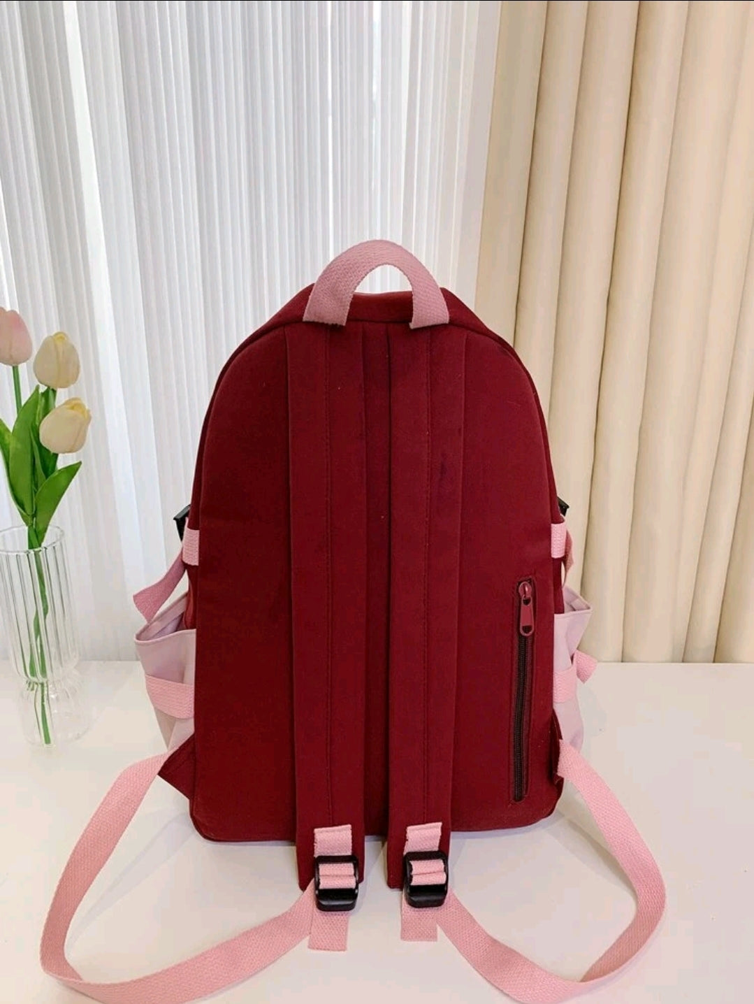 Pilotbird Grand sac à dos décontracté à plusieurs poches de couleur contrastée pour étudiants