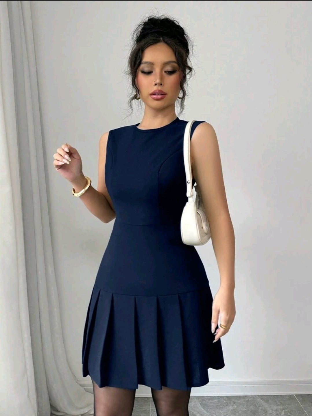 Slaydiva Robe décontractée en tissu texturé avec pour femmes