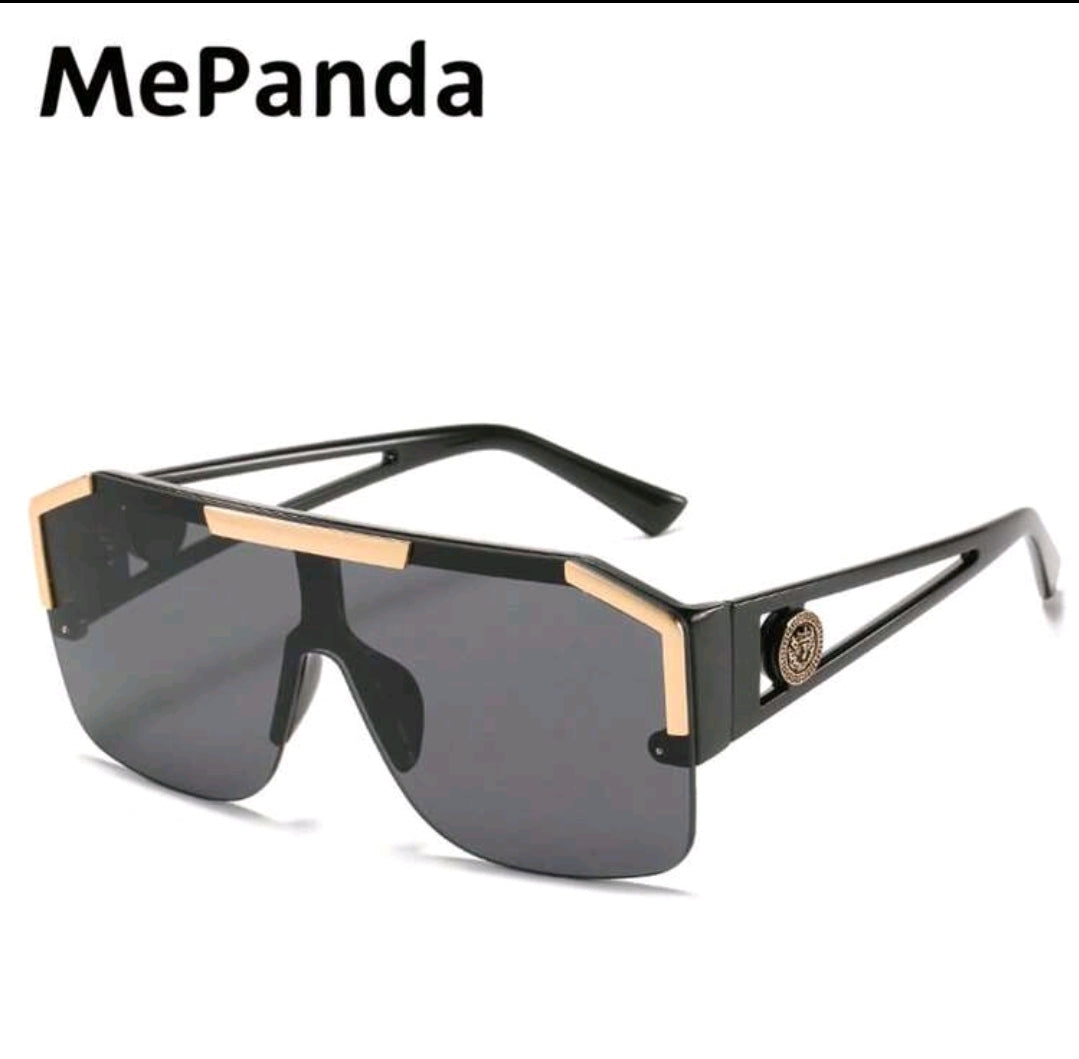 MePanda Lunettes de mode à monture creuse unisexe MePanda avec branches miroir, parfaites pour un look élégant