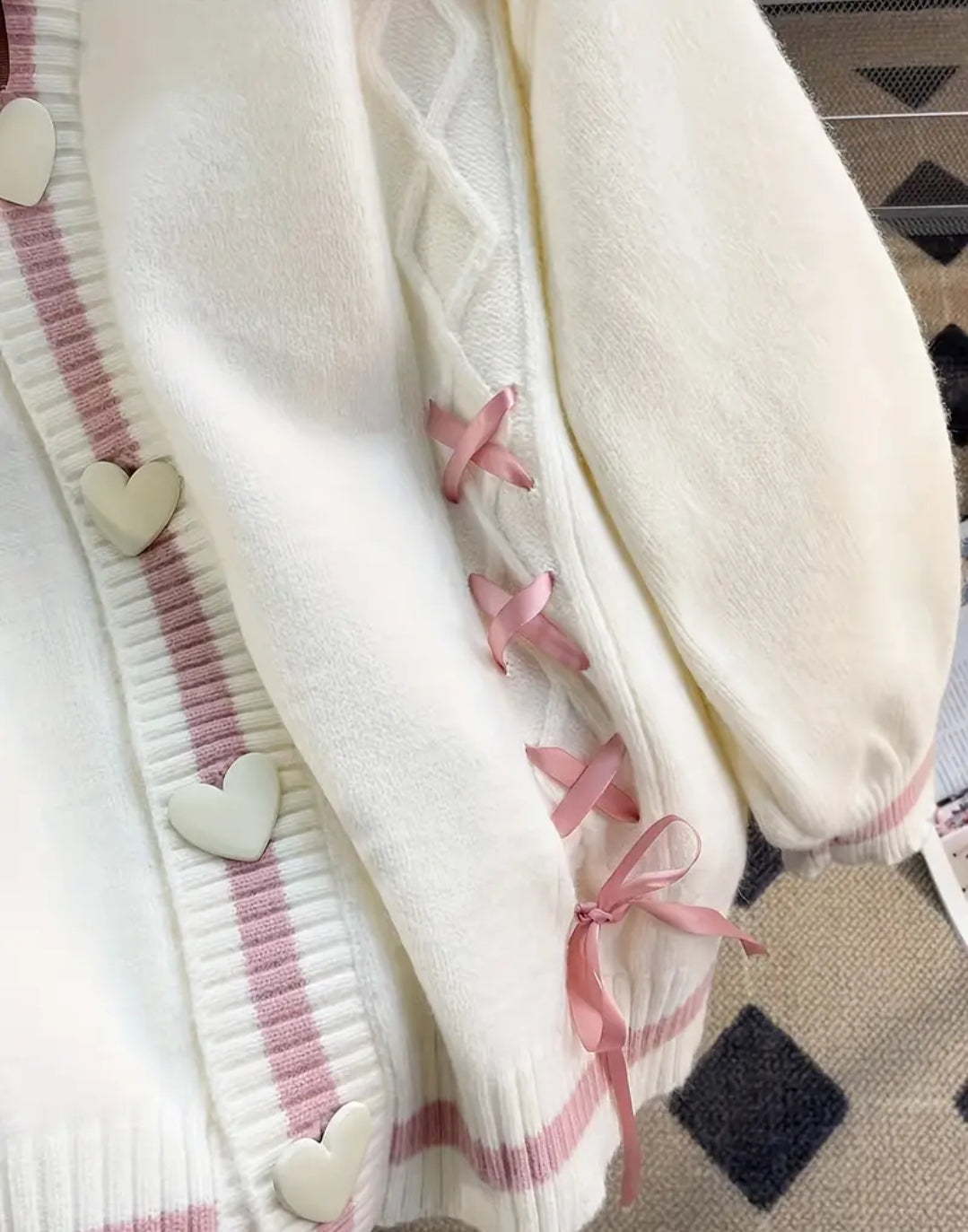 Cardigan à col en V pour femme avec design à blocs de couleurs, pull en tricot mélangé acrylique