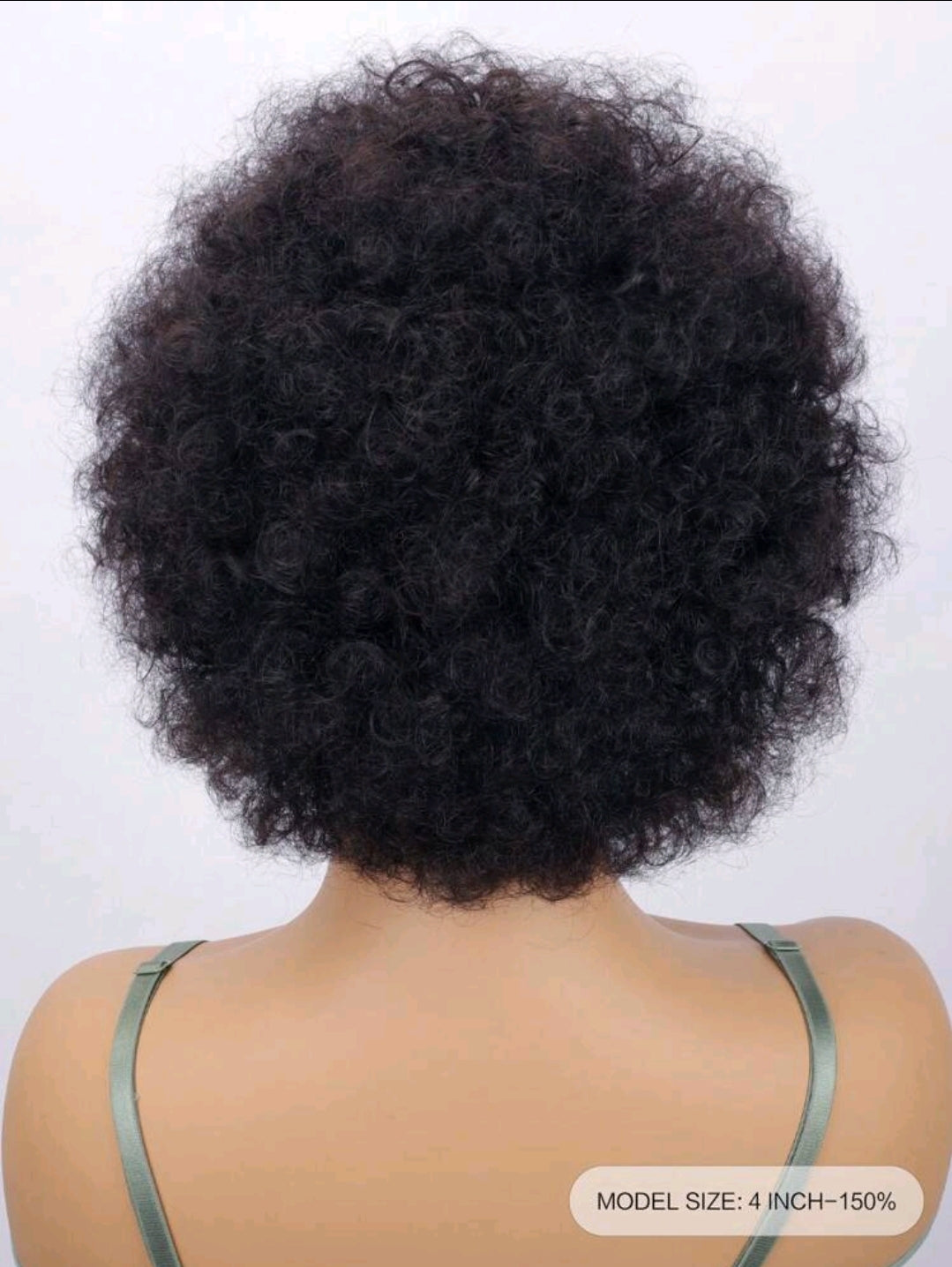 Perruque courte en cheveux humains à la coupe pixie bouclée afro kinky avec frange bon marché, perruque bouclée Jerry douce et moelleuse