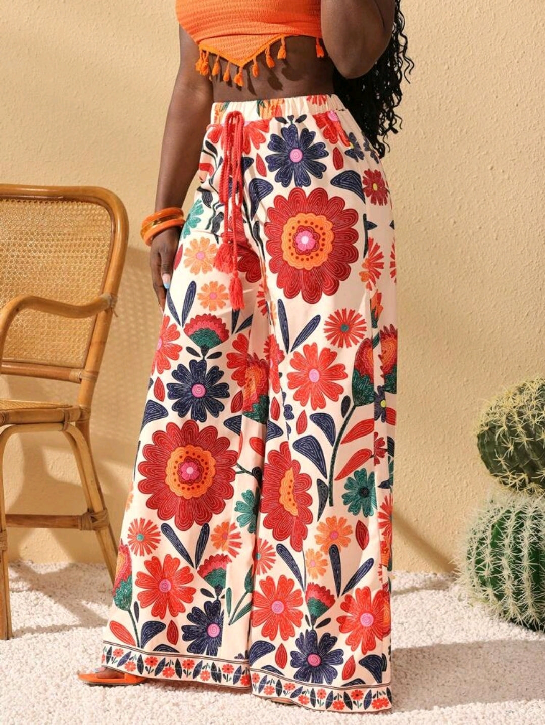 Slaydiva Pantalon Large De Loisir Pour Femme De Résidence De Festival