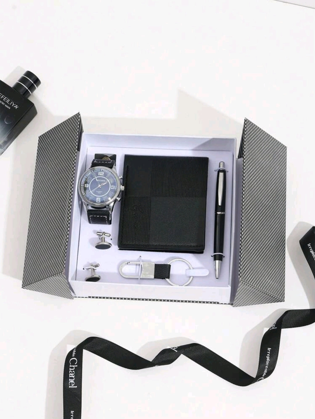 Coffret cadeau , convenant pour le personnel ou l'appréciation des clients, la fête des pères, un portefeuille simple et élégant