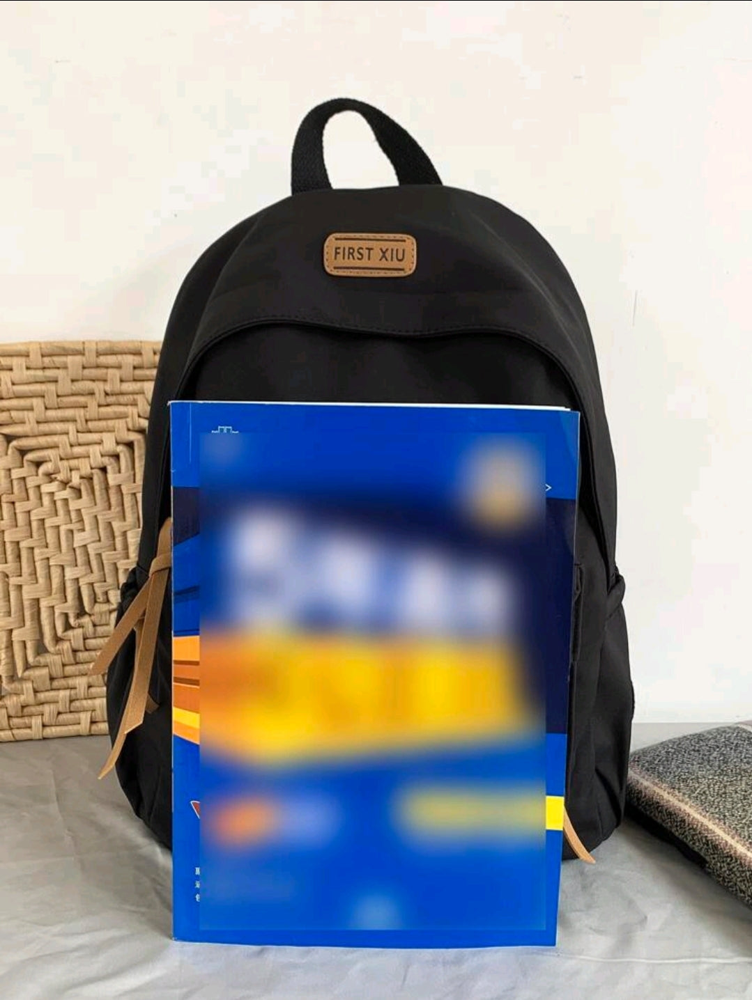Sac à dos imperméable et léger avec décoration de nœud et breloques, parfait pour les adolescentes, les femmes