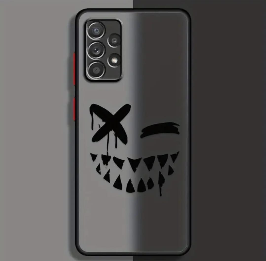 Coque de Protection pour Samsung Galaxy A55 A25 A35 A15 A54 A34 avec Expression Maudite Cartoon A14 A24 A53 A33 A23 A13, Couverture Mate A52 A32 A22 A12 A51 A71 A72 A73, Haute Qualité Antichoc