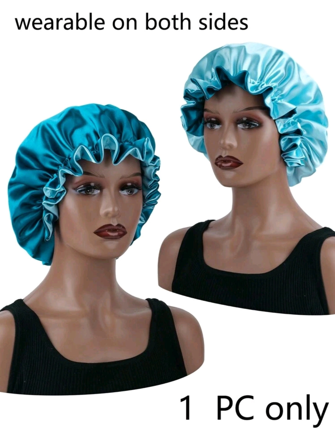 1 pièce Bonnet de sommeil doublé en satin pour femmes, coiffe pour perruques