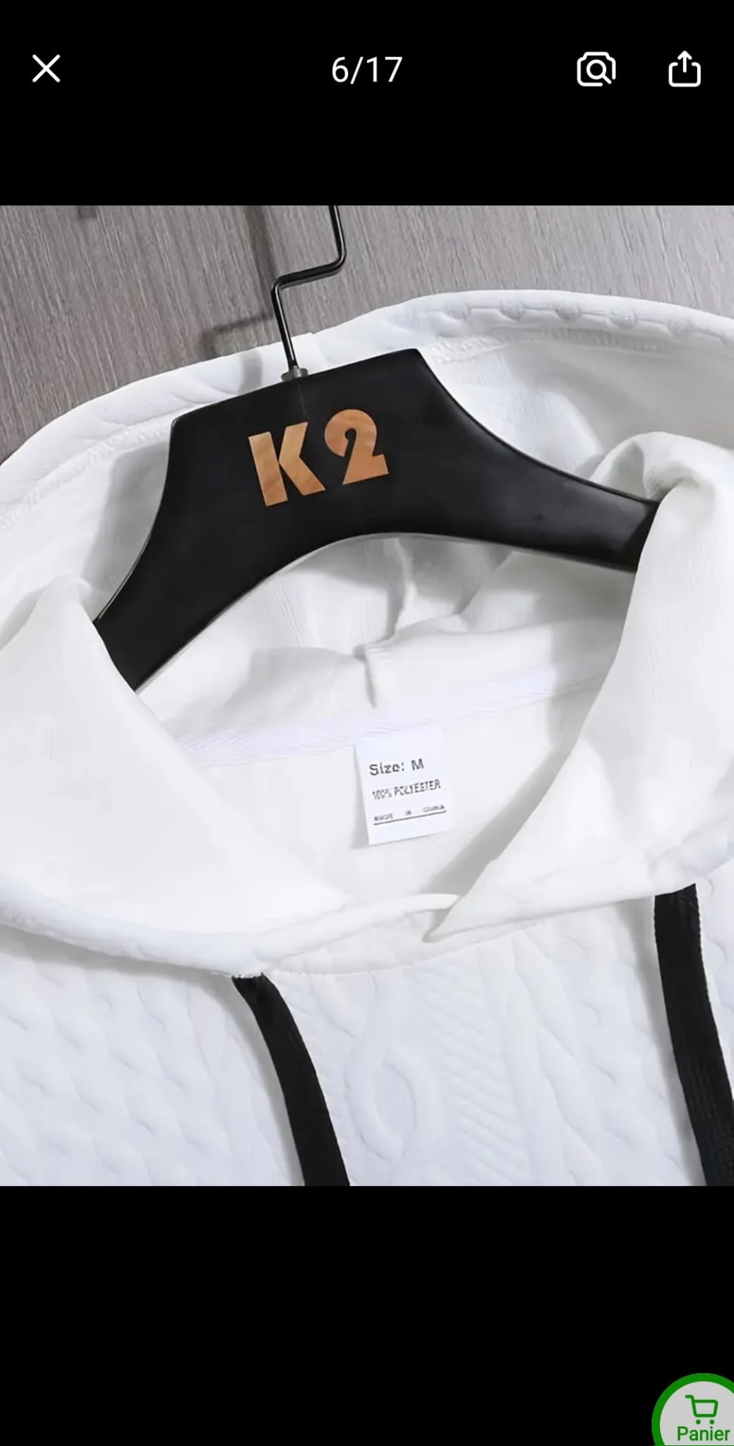 Sweat à capuche en polyester pour homme - Couleur unie, manches longues,
