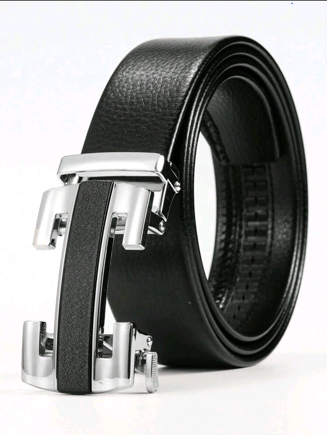 Ceinture pour hommes avec boucle automatique, ceinture avec motif lettre