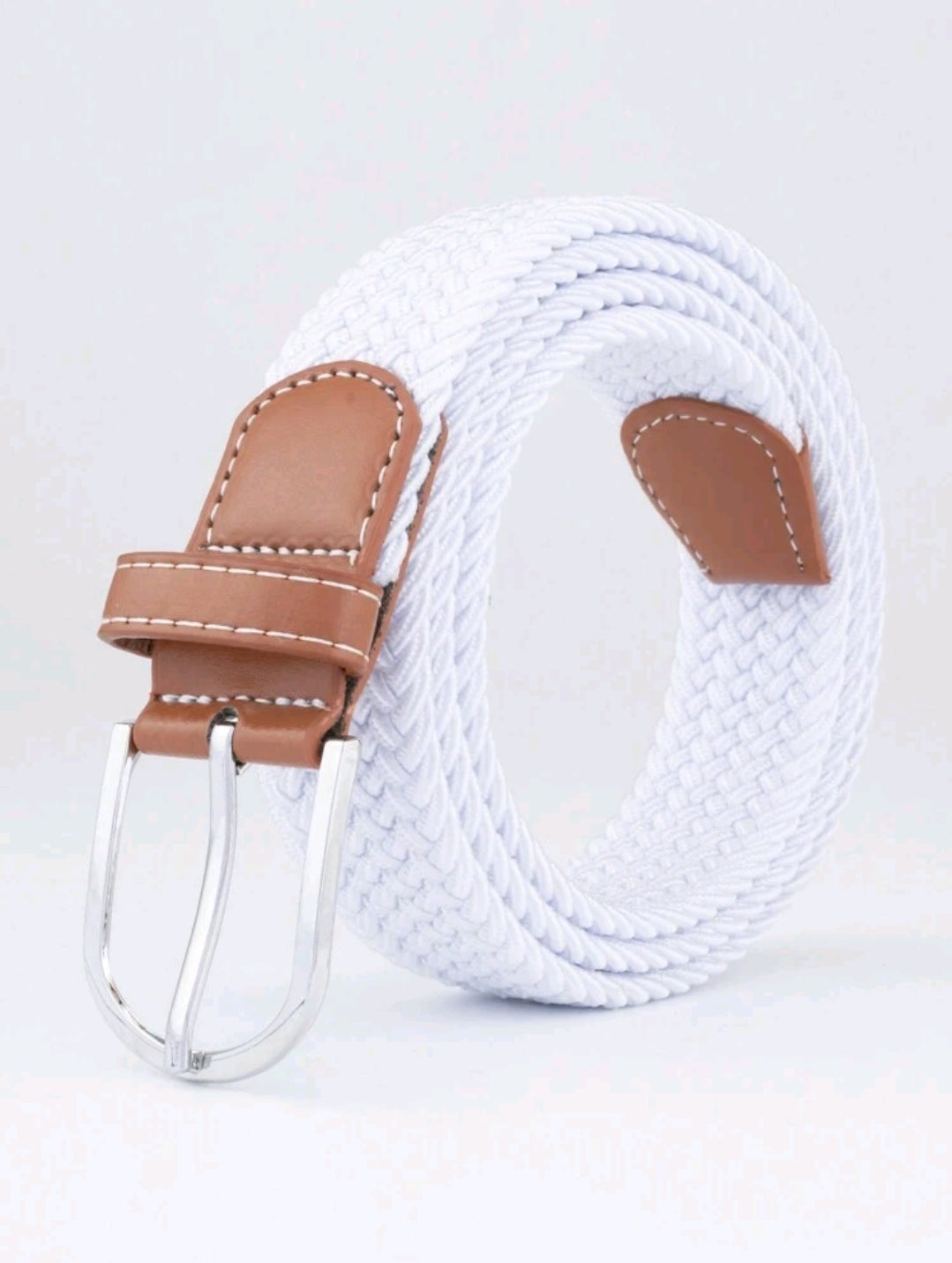 1 pièce Ceinture tressée élastique pour homme, ceinture sans trous pour les affaires