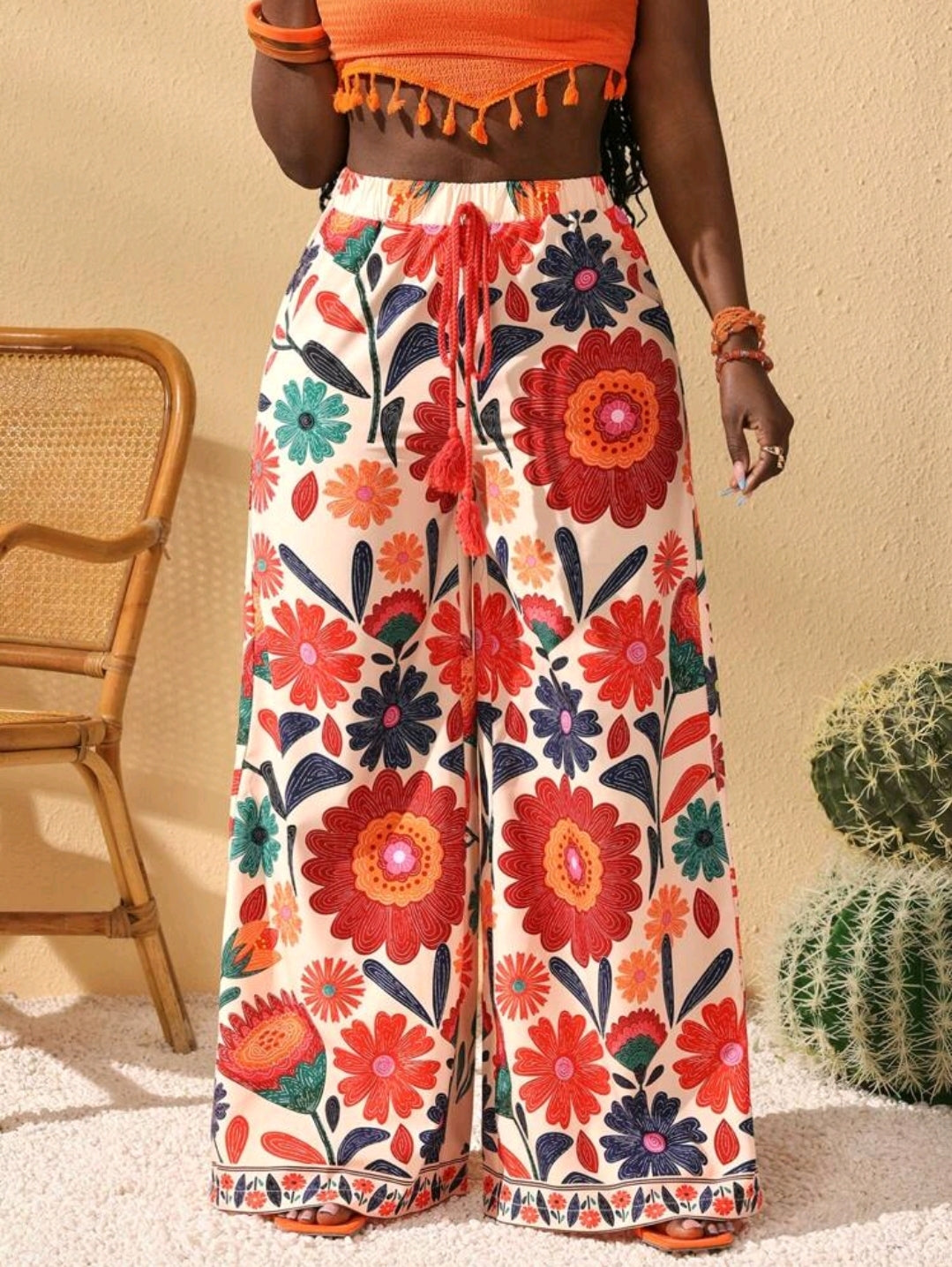 Slaydiva Pantalon Large De Loisir Pour Femme De Résidence De Festival