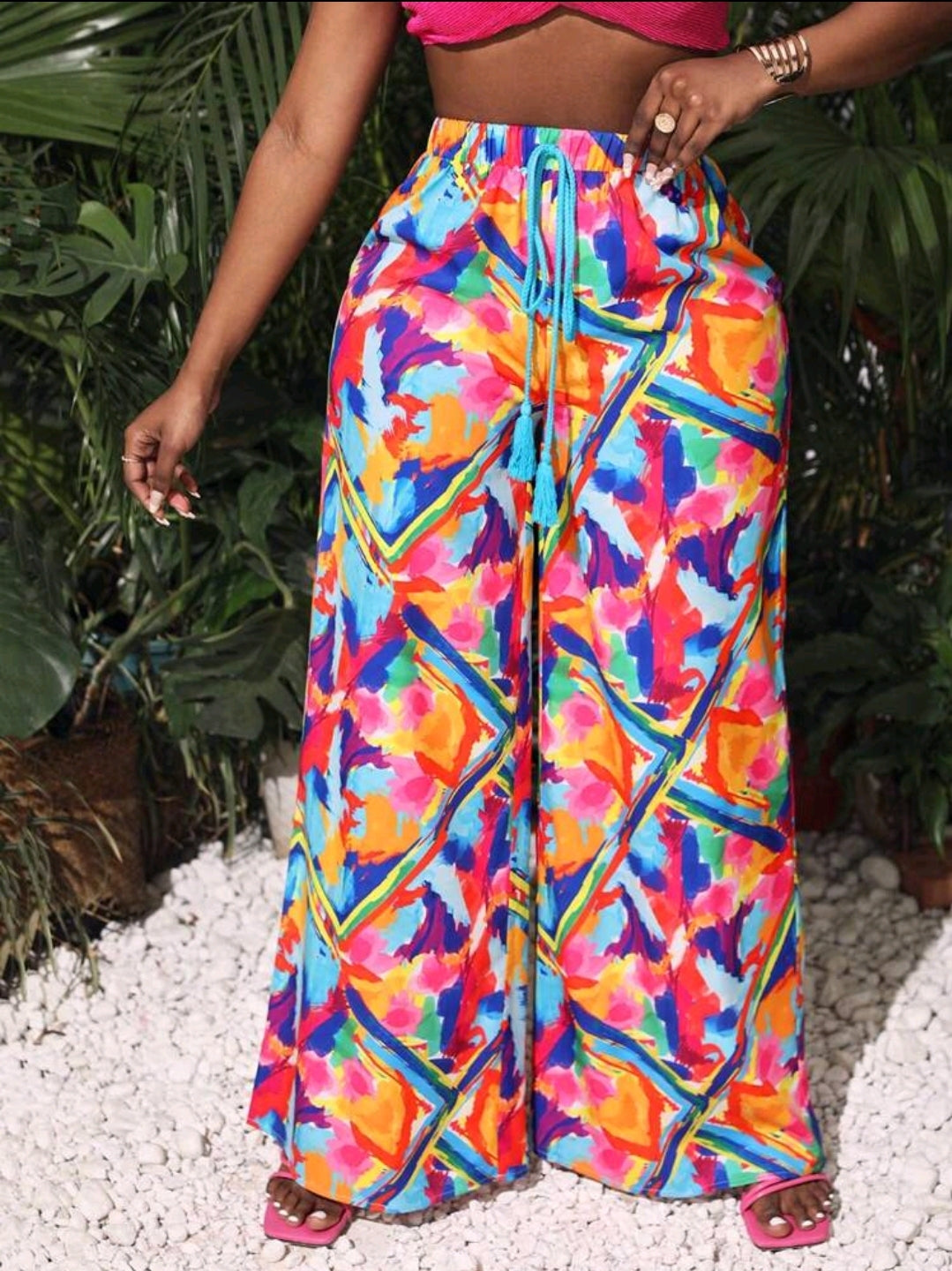 Slaydiva Pantalon Large De Loisir Pour Femme De Résidence De Festival De Musique