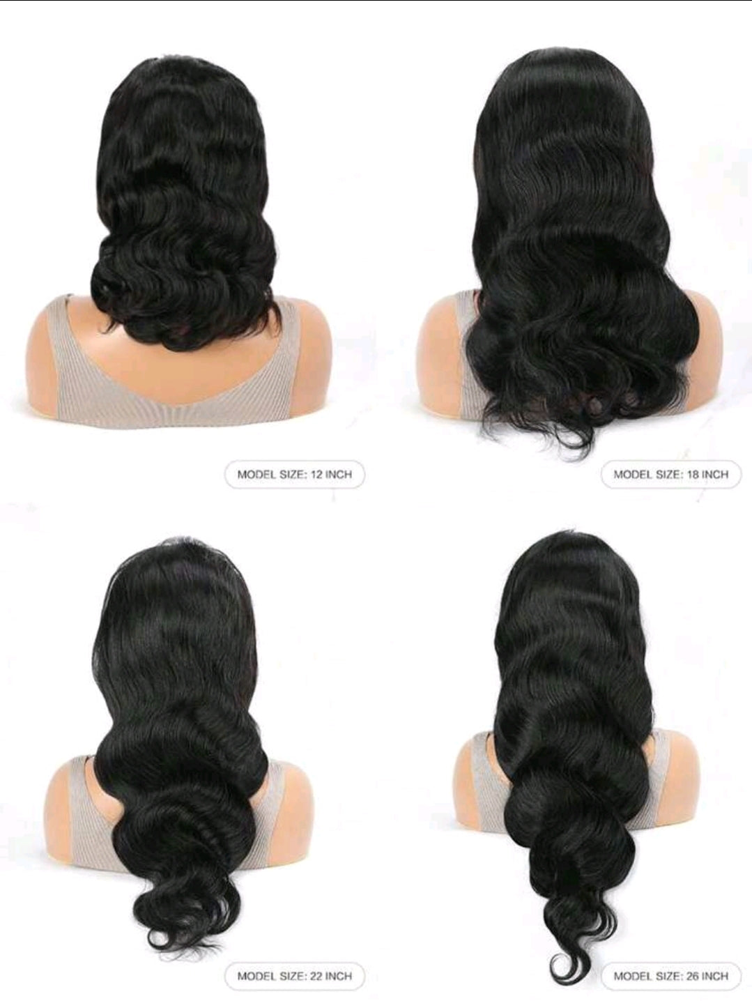 180% Perruque de cheveux humains vague de corps tissé avec bandeau human hair