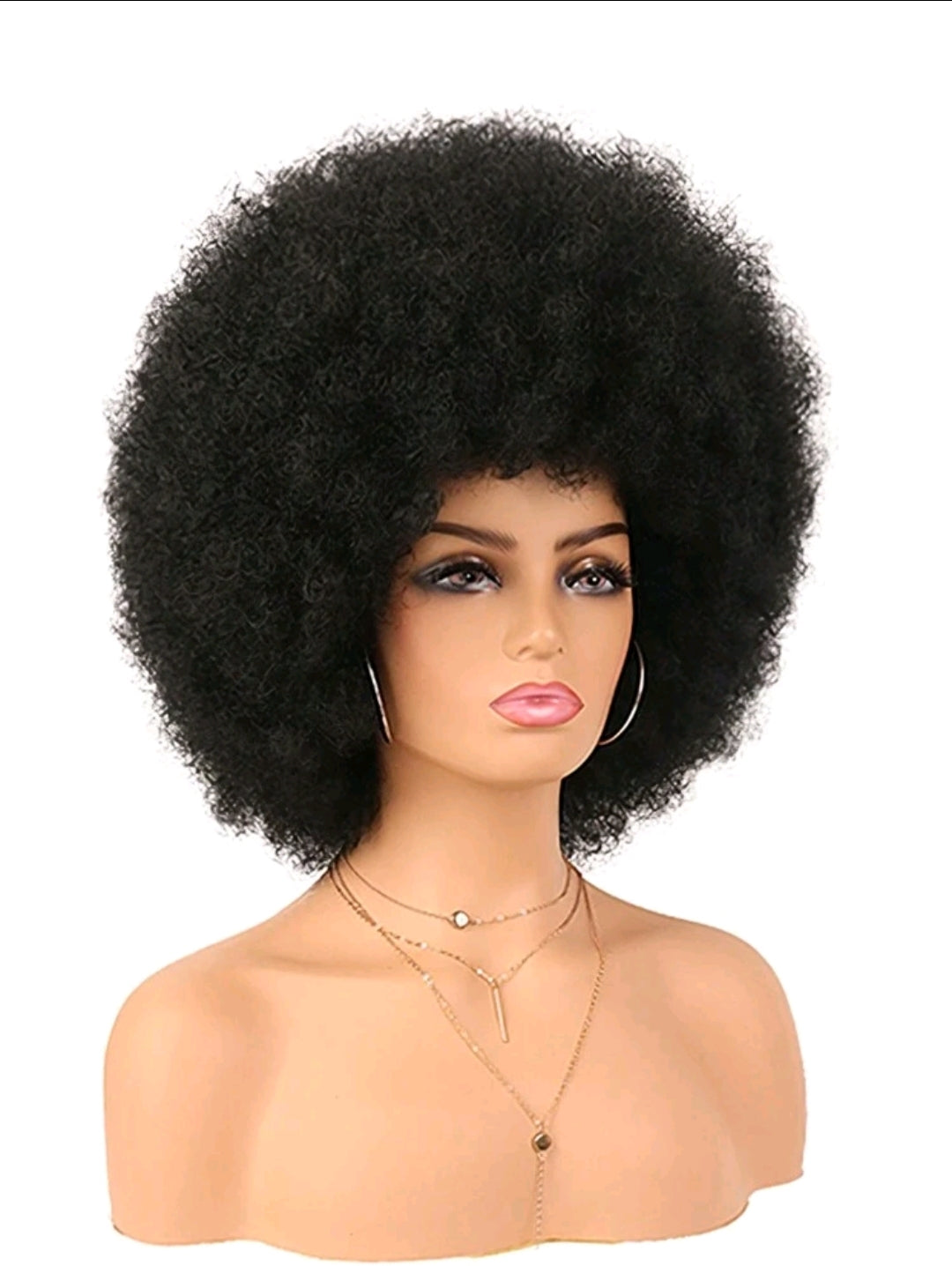 Perruque Afro 70's Pour Femmes, Perruques Bouclées Naturelles Noires, Grandes, Rebondissantes Et Douces, Aspect Naturel Complet Pour Soirées Quotidiennes, Cosplay, Costumes Pour Halloween