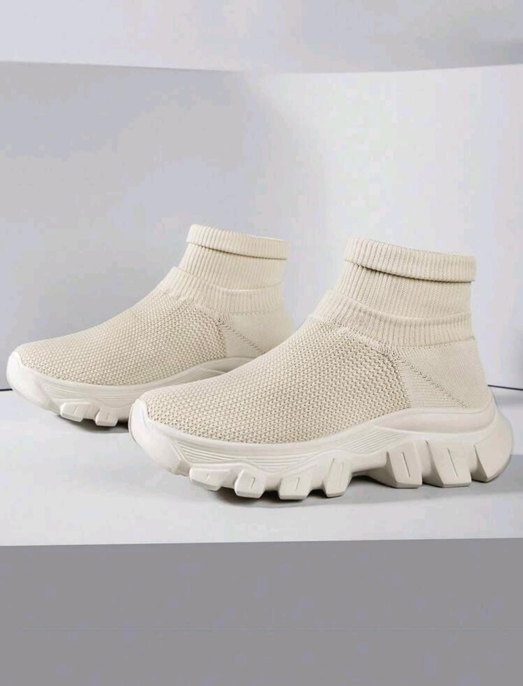 Chaussures De Sport De Papa De Mode Décontractée Kaki Pour Hommes, Baskets De Sport Tricotées Confortables