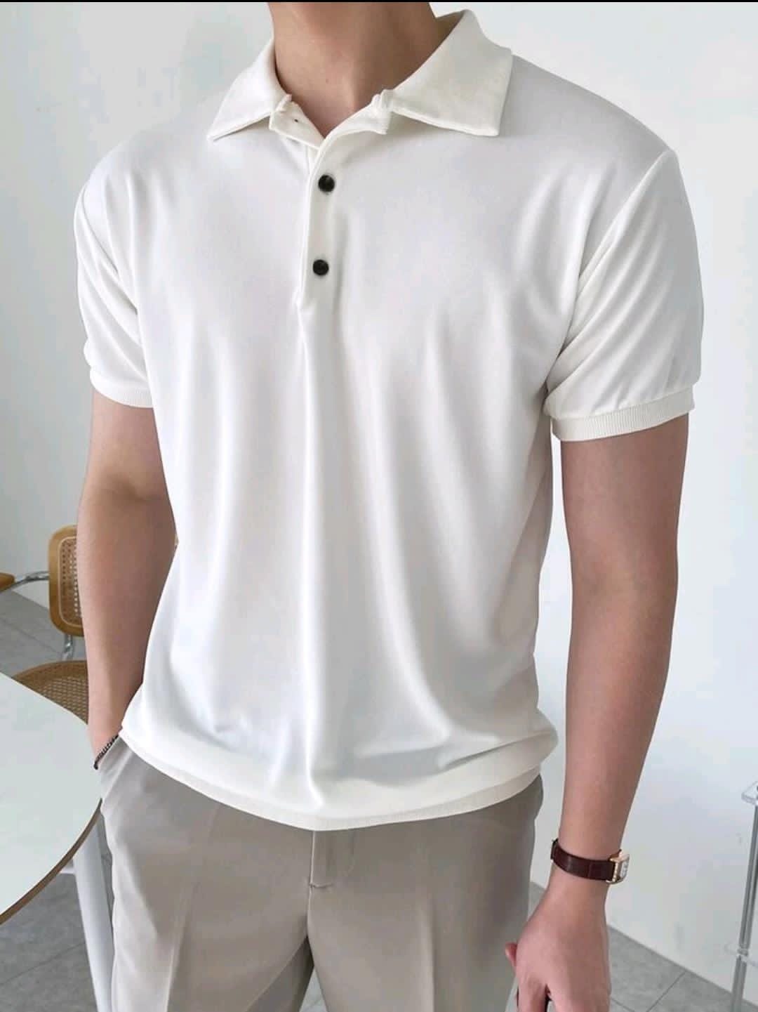 DAZY Homme Polo Unicolore