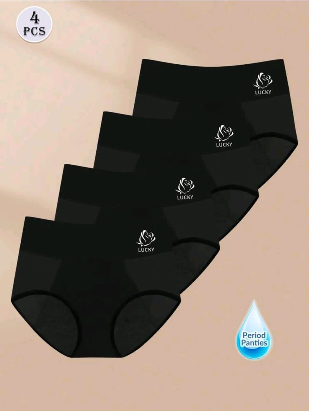 MIOTAN 4 pièces/set Culottes pour femmes physiologiques, sous-vêtements de sécurité triangulaires, résistants aux fuites et confortables