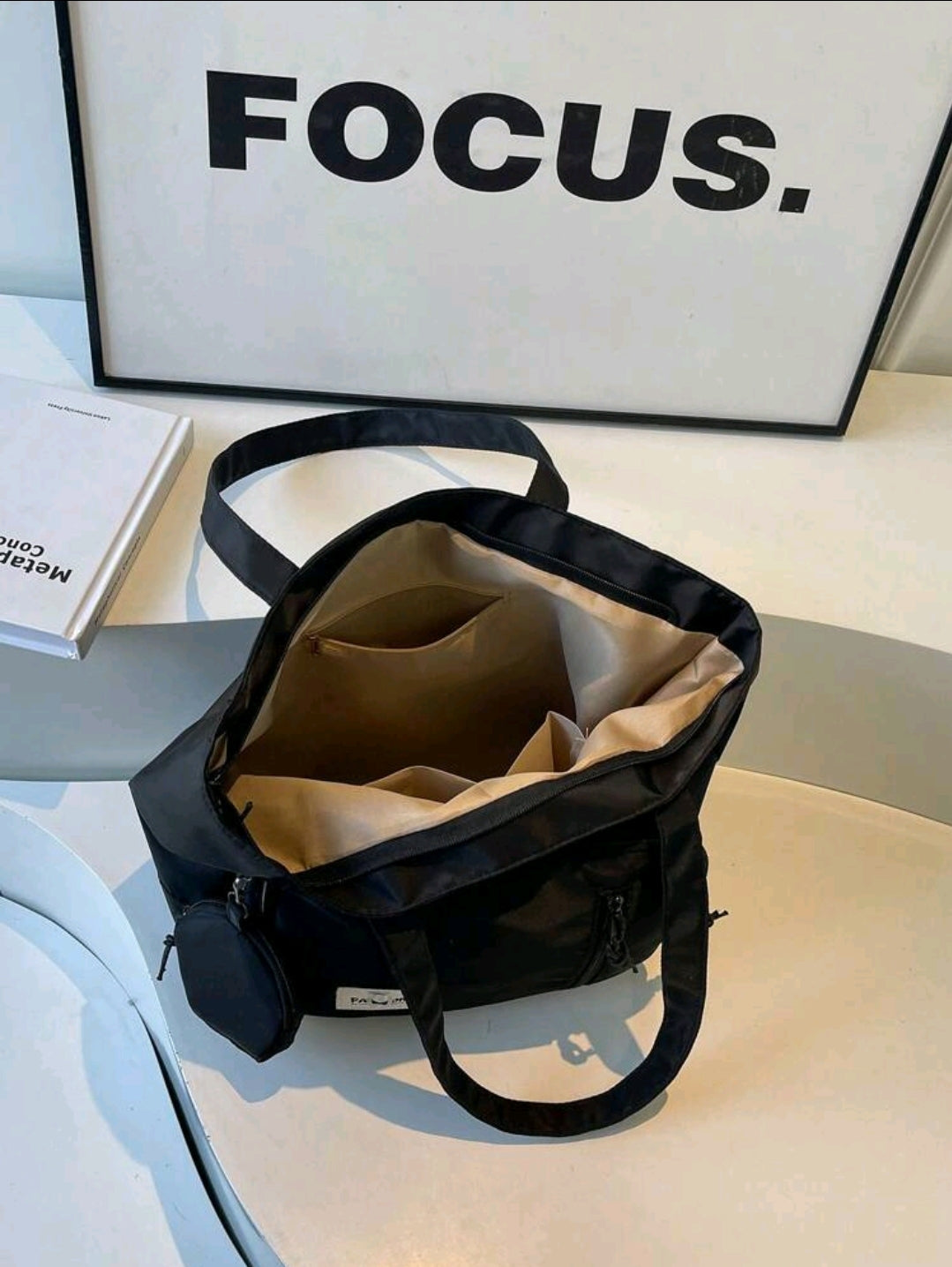 2 pièces/set Grand sac fourre-tout à la mode pour femmes, décontracté et polyvalent, convenant à un usage quotidien, aux études