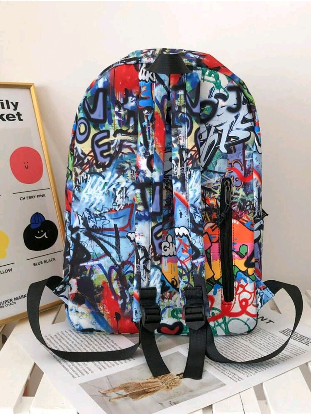 Sac à dos mode homme en canevas, sac à dos grande capacité, portable, en nylon, sac de randonnée et de voyage d'été, sac essentiel pour vacances