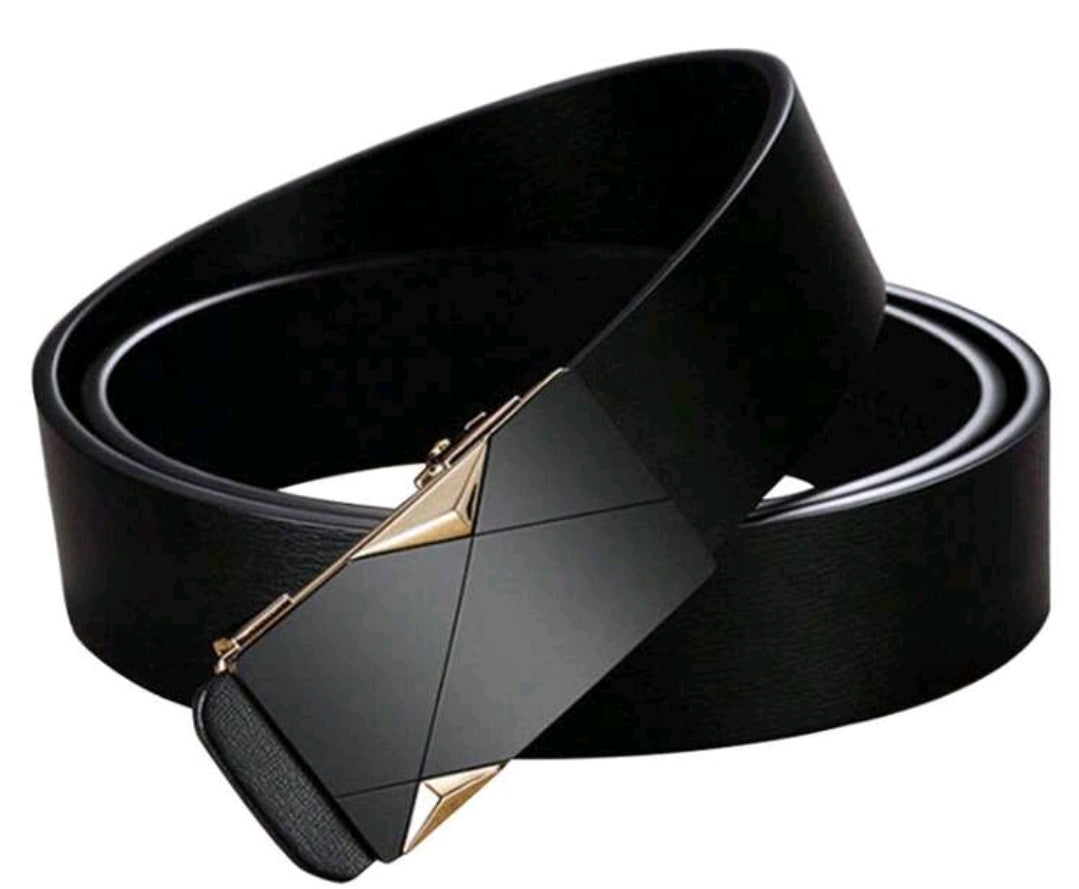 1 pièce Hommes ceinture décontractée à boucle automatique décor géométrique