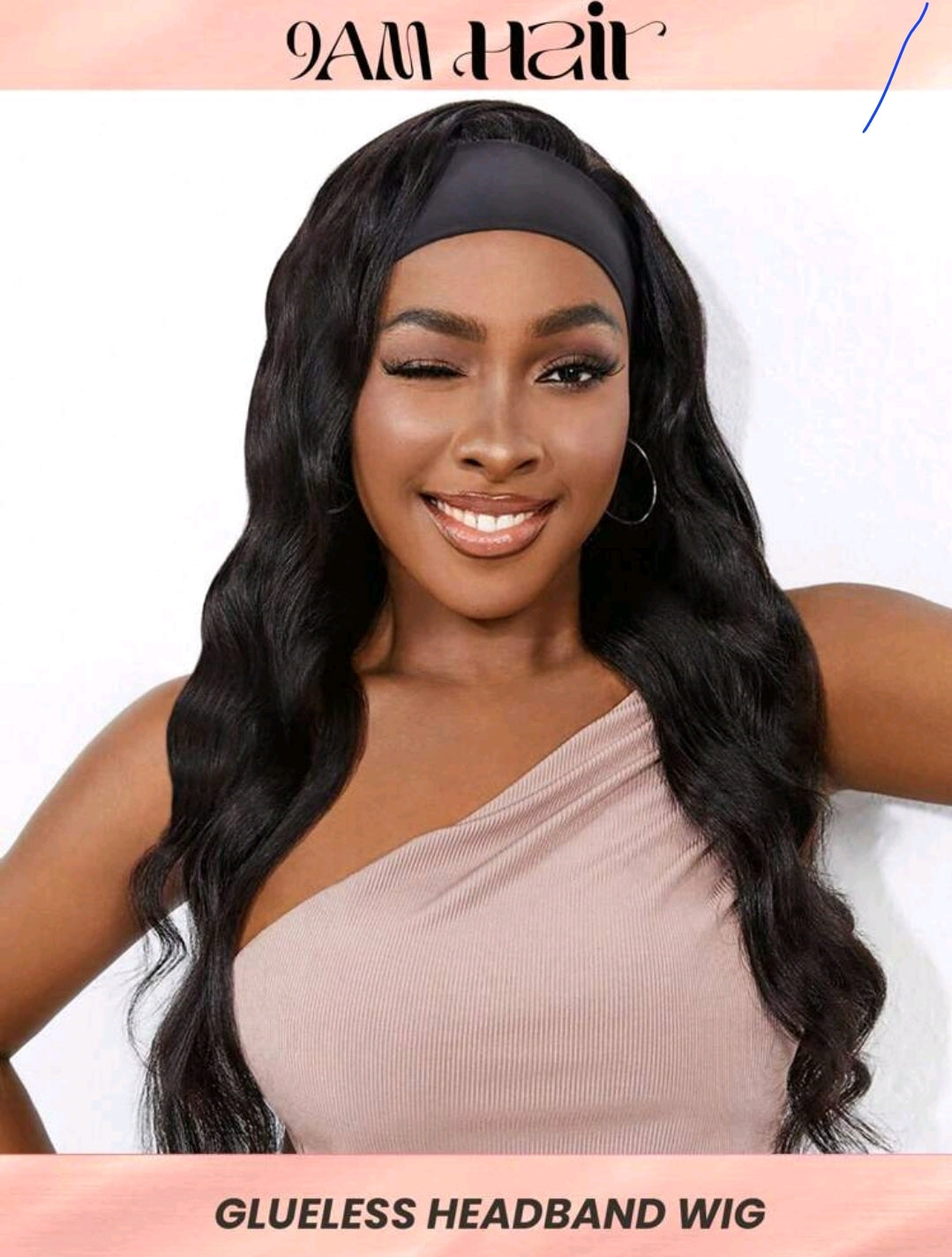 180% Perruque de cheveux humains vague de corps tissé avec bandeau human hair