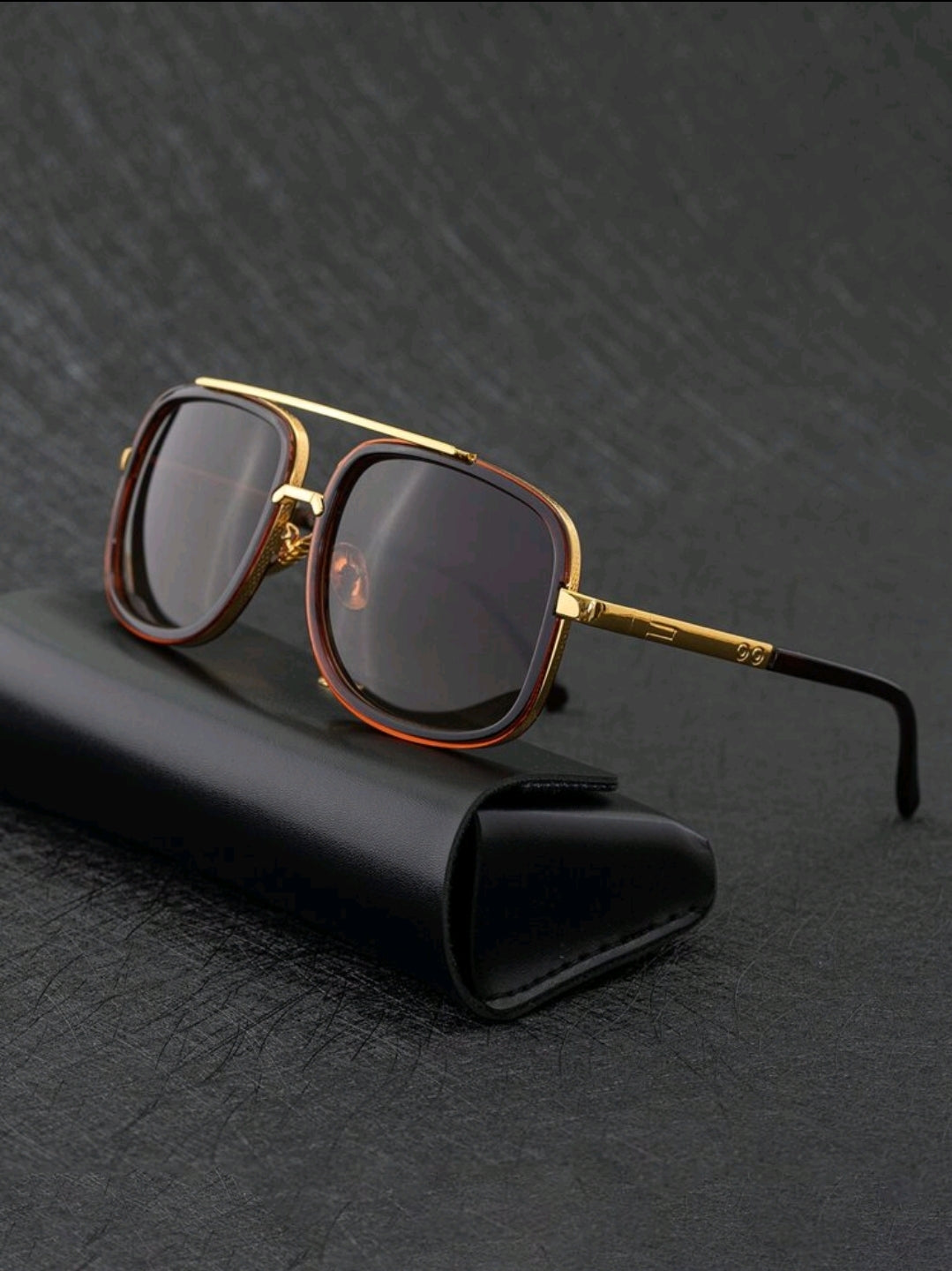 1 pièce Lunettes de soleil carrées classiques vintage pour hommes, accessoires royaux, accessoires de plage, lunettes de soleil