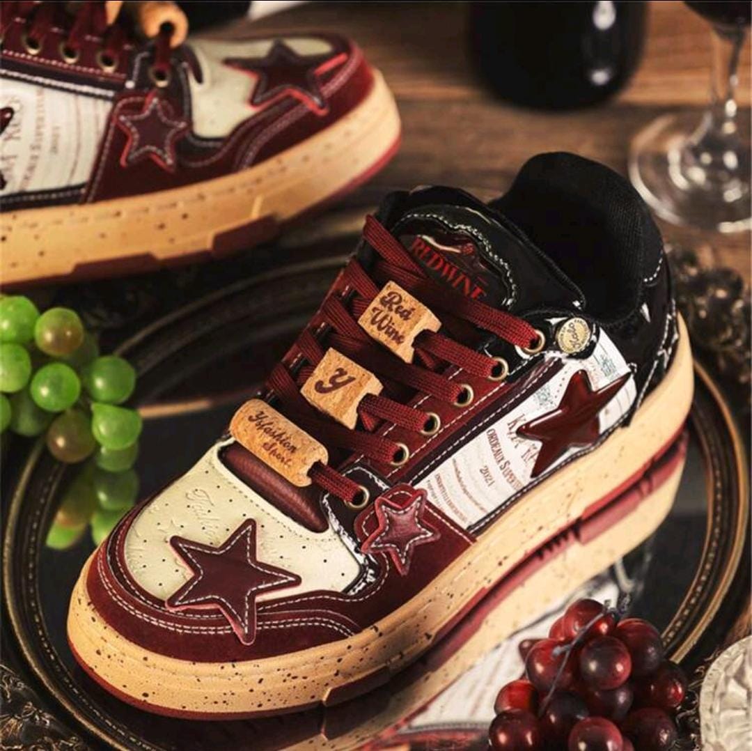 Nouvelles chaussures de skate basses pour hommes, style coréen haut de gamme avec semelle épaisse et motif d"étoile